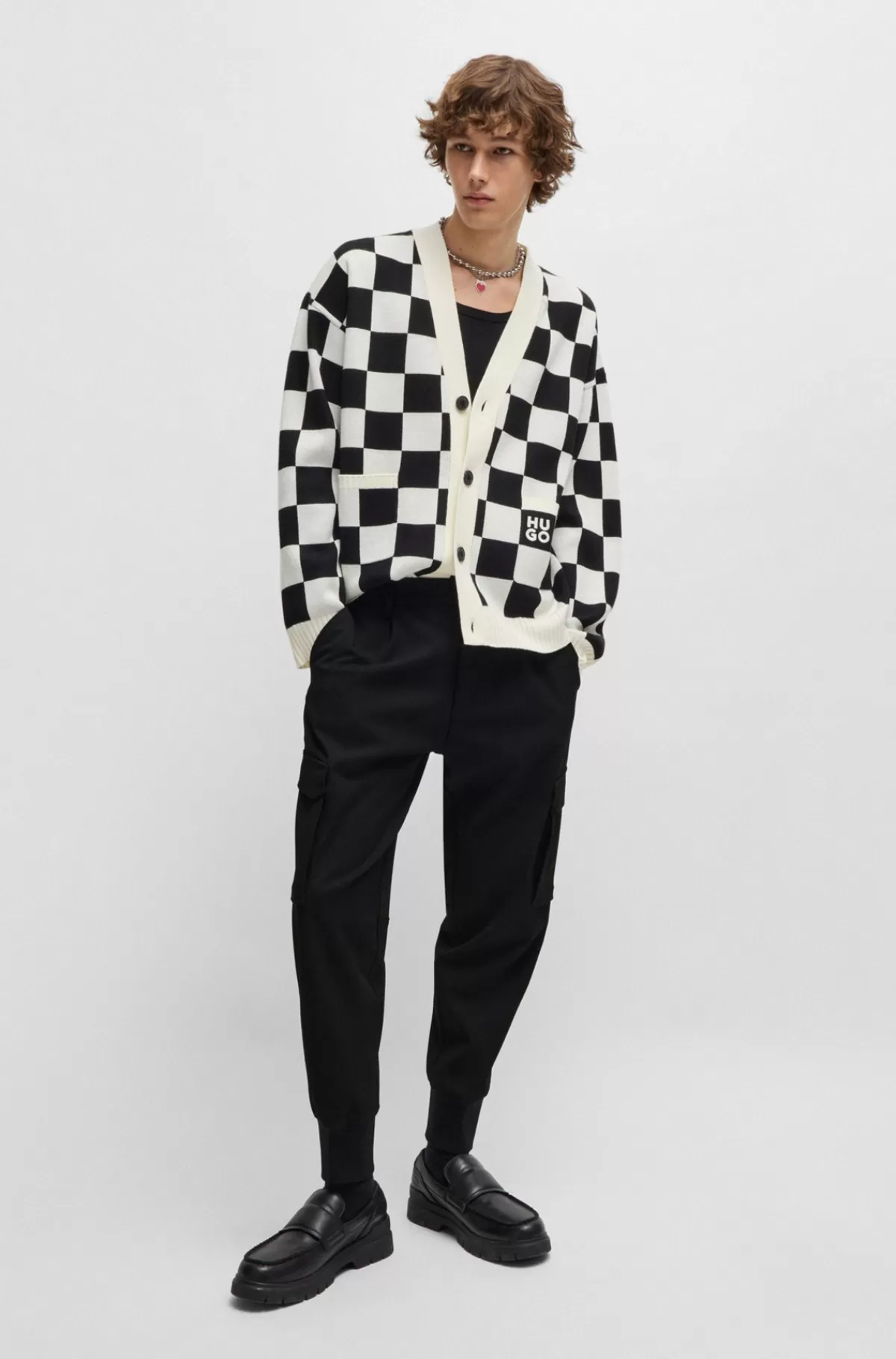 HUGO BOSS Bukser Med Slim Fit I Gabardine Med Stræk Sort Online