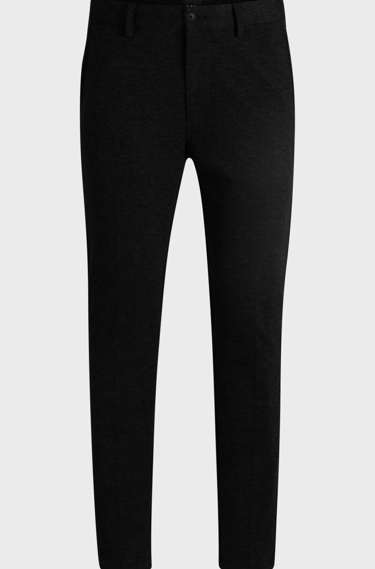 HUGO BOSS Bukser Med Slim Fit I Jersey Med Stræk Og Salt Og Peber-effekt Sort Cheap
