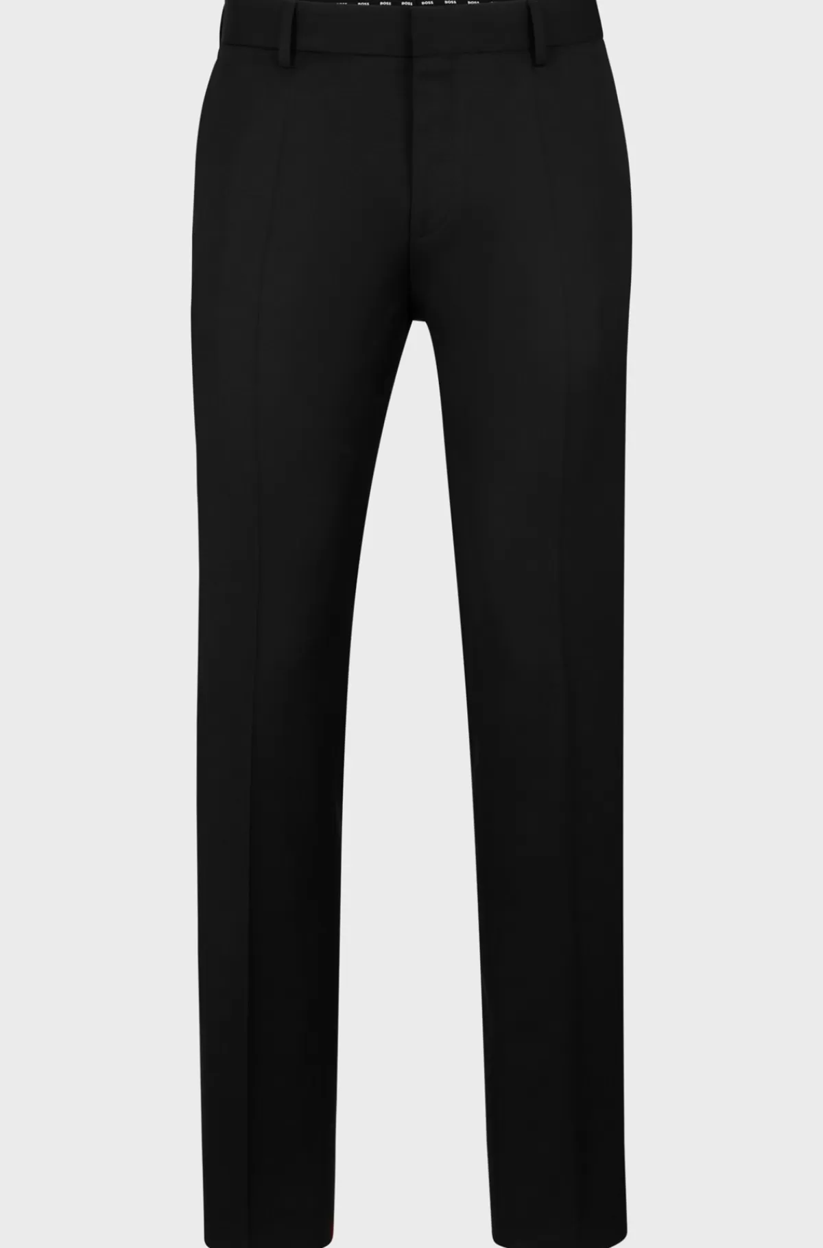 HUGO BOSS Bukser Med Slim Fit I Serge Af Ny Uld Sort Flash Sale