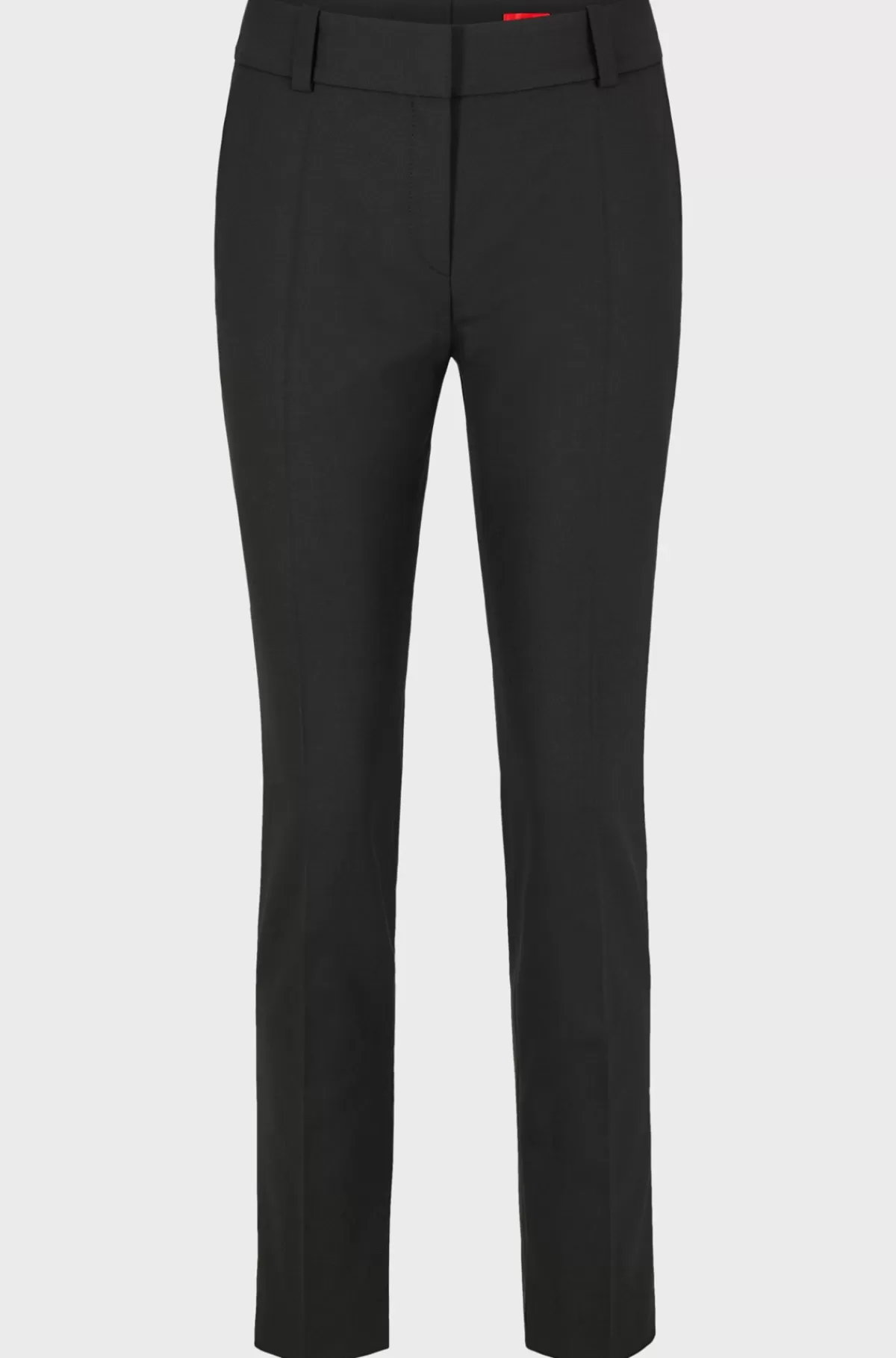 HUGO BOSS Bukser Med Slim Fit Og Slidser I Stof Med Stræk Sort Flash Sale