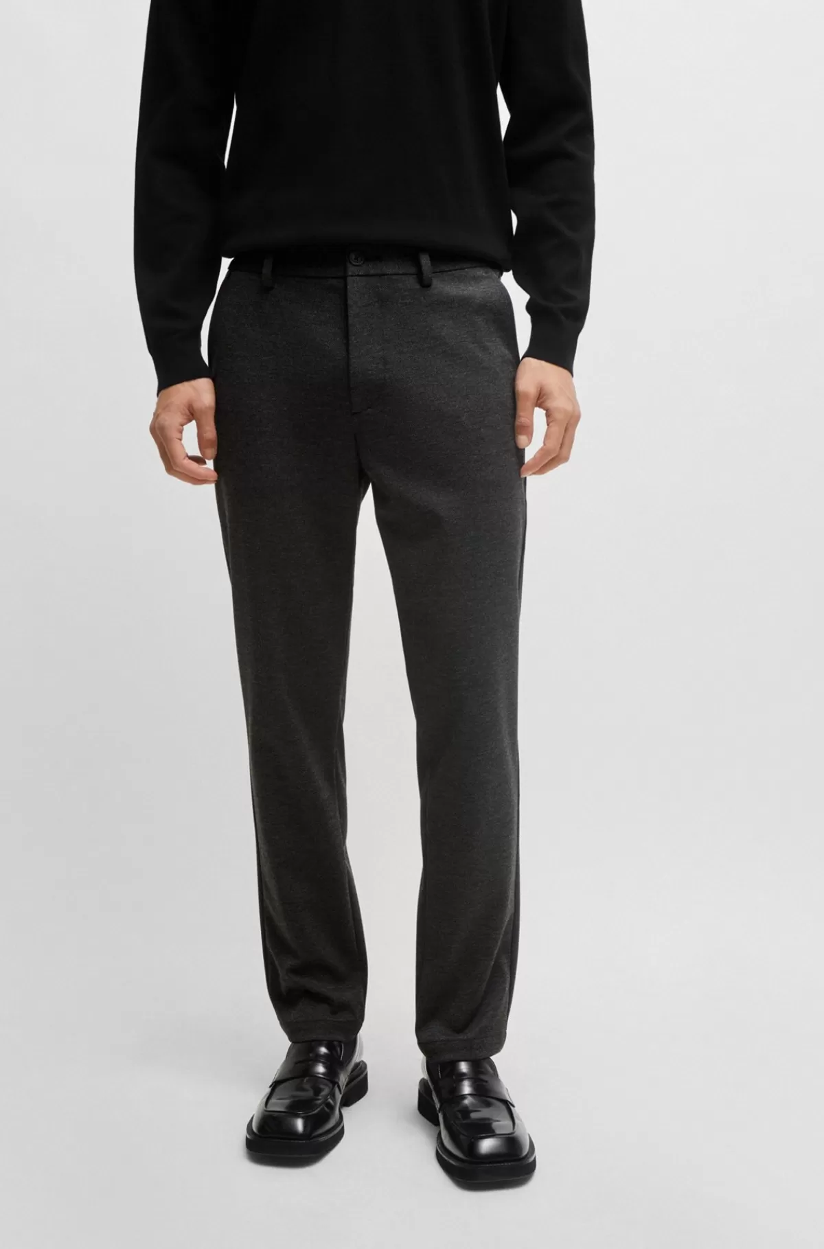 HUGO BOSS Cargobukser I Slim Fit I Performance-materiale Med Struktur Sort Fashion