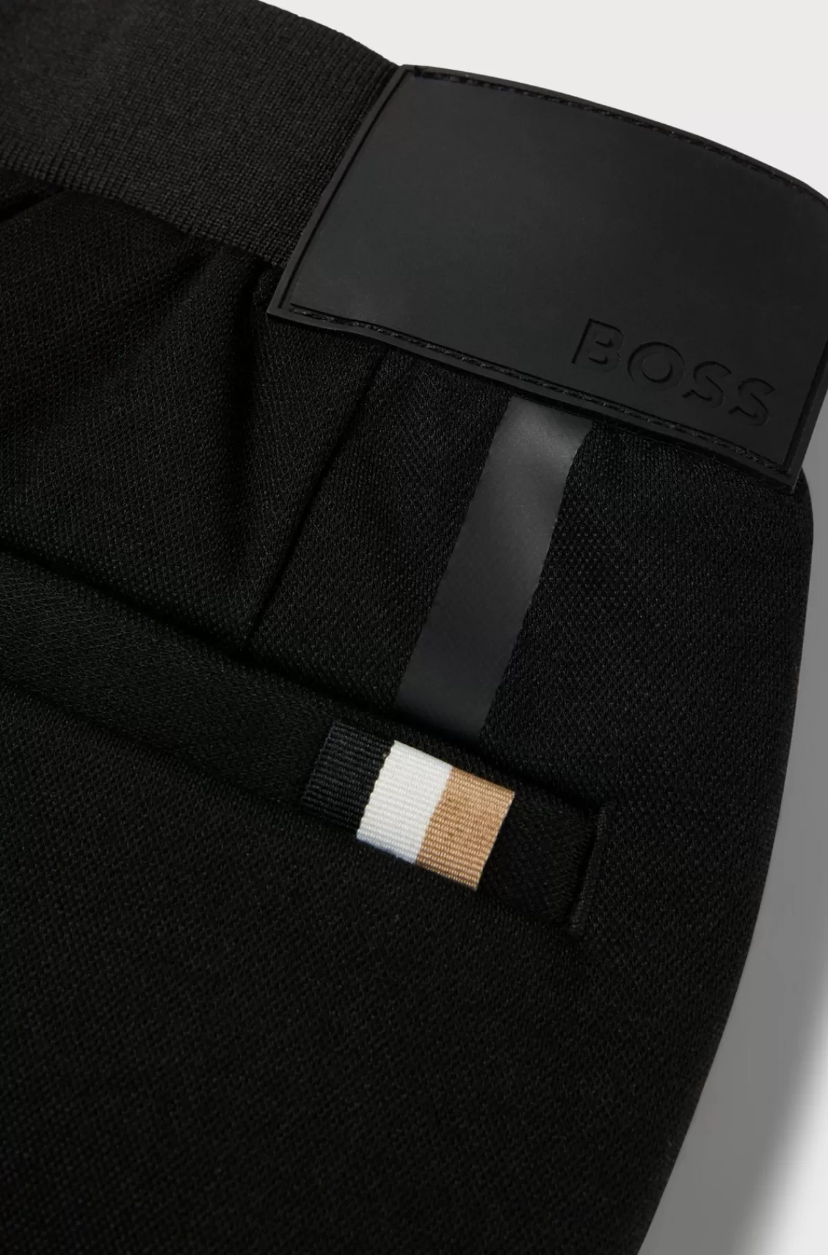 HUGO BOSS Cargobukser Til Børn Med Trykte Bånd I Stof Med Stræk Sort Outlet