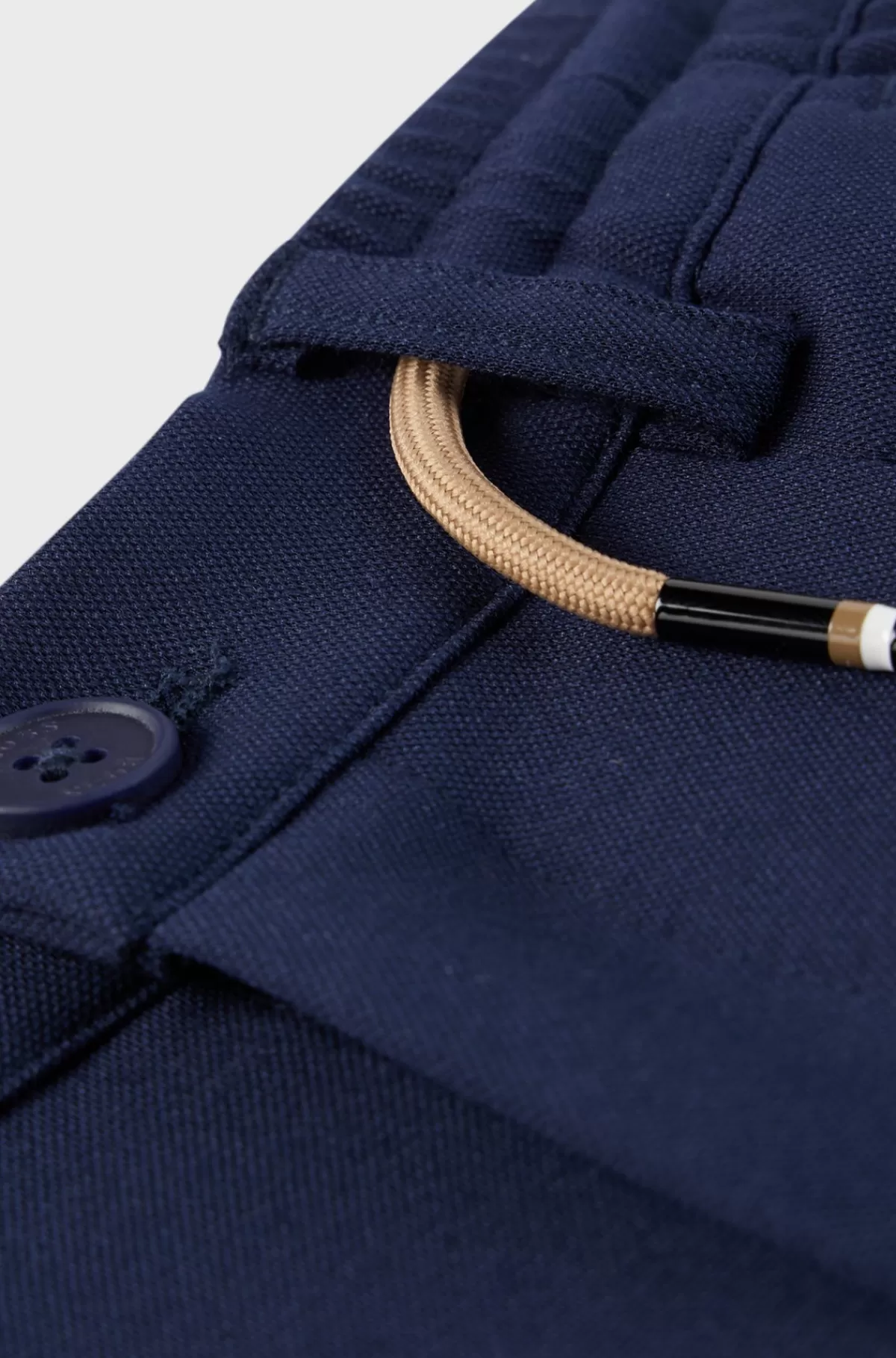 HUGO BOSS Cargoshorts Til Børn I Stof Med Stræk Med Snøre I Taljen Mørkeblå New