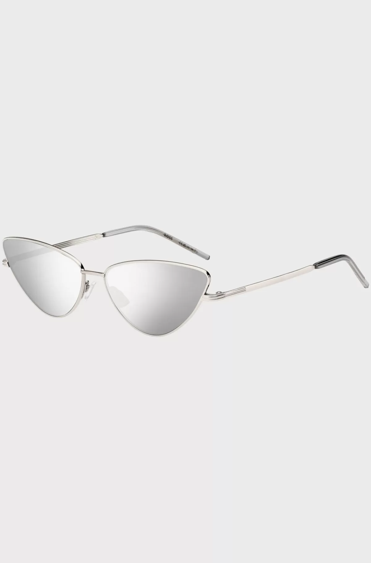 HUGO BOSS Cat-eye-solbriller I Stål Med Signaturdetaljer Sølv Best Sale
