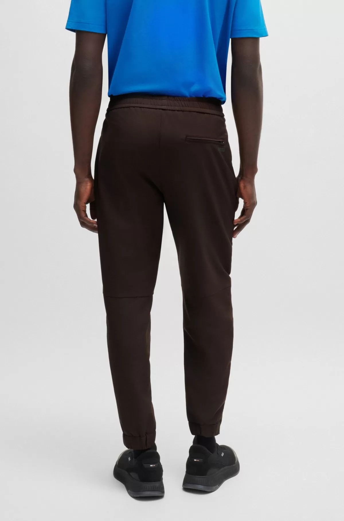 HUGO BOSS Chinos Med Tapered Fit I Strygelet Stof Med Stræk I Fire Retninger Beige Store