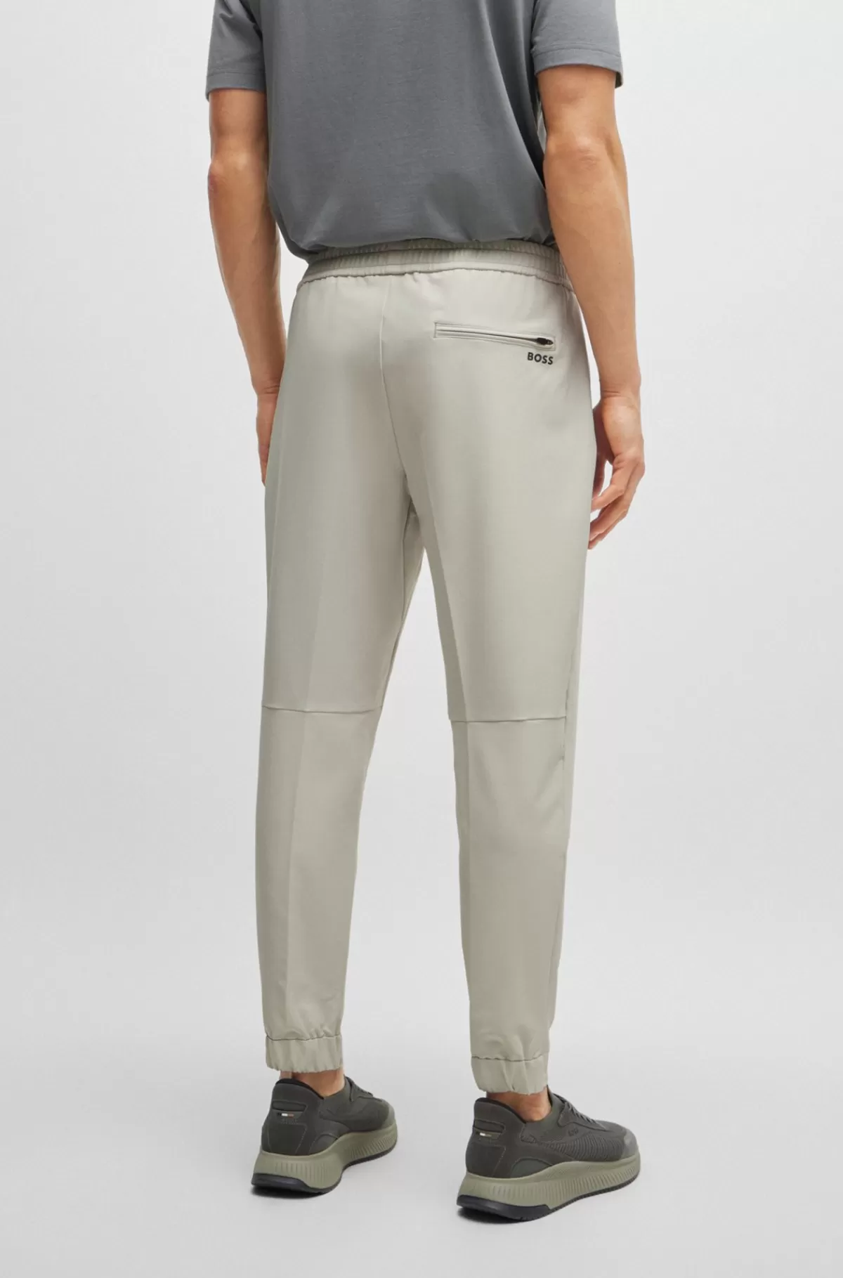HUGO BOSS Chinos Med Tapered Fit I Strygelet Stof Med Stræk I Fire Retninger Lys beige Flash Sale