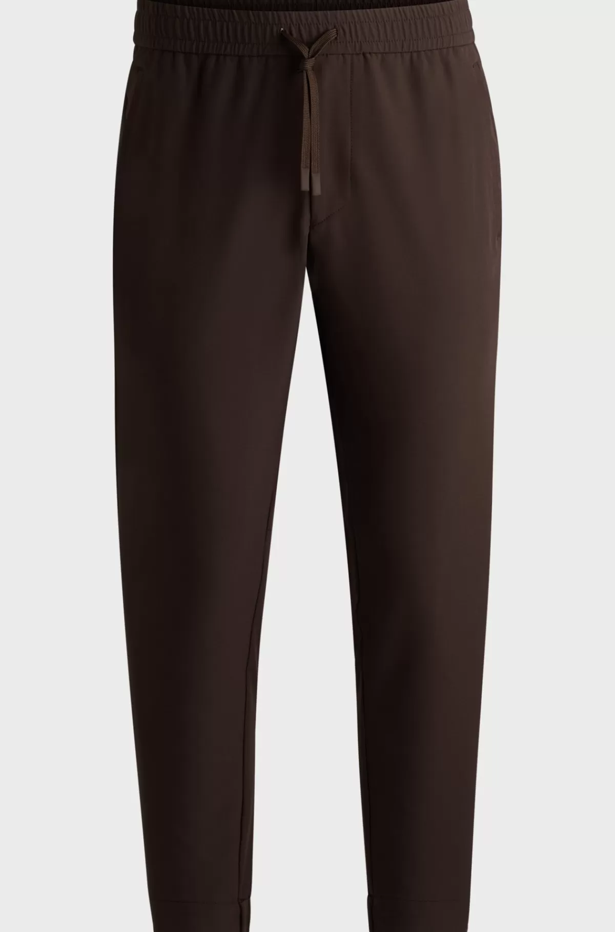 HUGO BOSS Chinos Med Tapered Fit I Strygelet Stof Med Stræk I Fire Retninger Beige Store