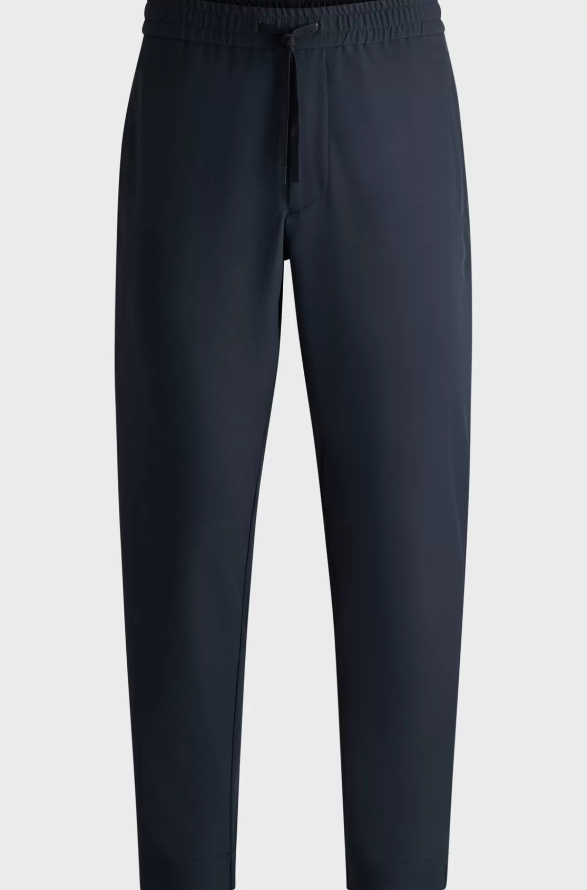 HUGO BOSS Chinos Med Tapered Fit I Strygelet Stof Med Stræk I Fire Retninger Mørkeblå Store
