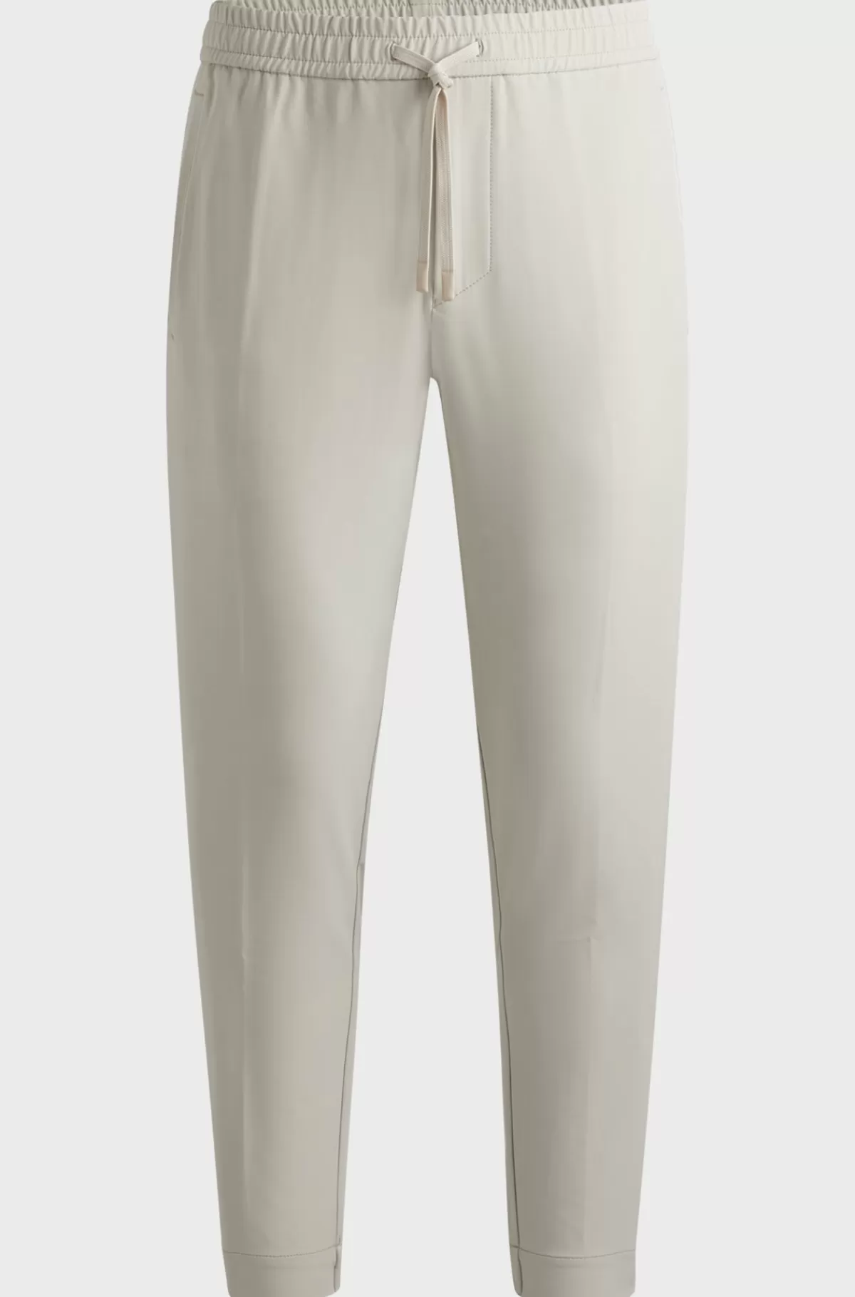 HUGO BOSS Chinos Med Tapered Fit I Strygelet Stof Med Stræk I Fire Retninger Lys beige Flash Sale