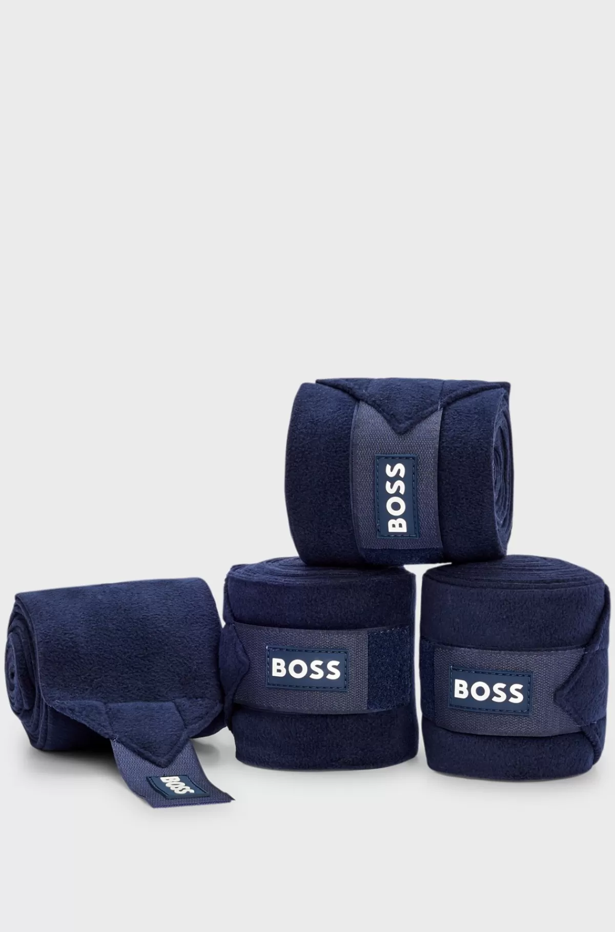 HUGO BOSS Circulationsbandager I Fleece Med Branding Til Hestesport Mørkeblå Store