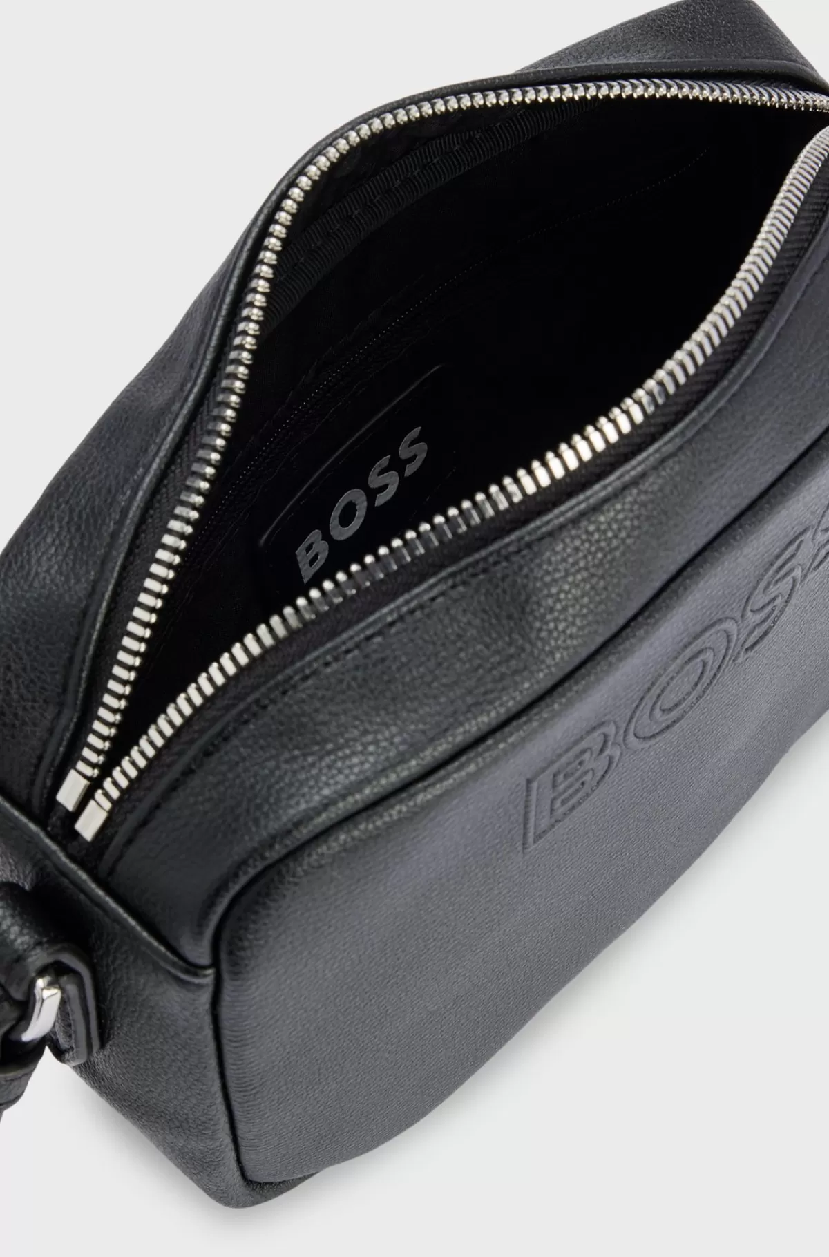 HUGO BOSS Crossbody-taske I Imiteret Læder Med Aftagelig Møntlomme Sort Clearance