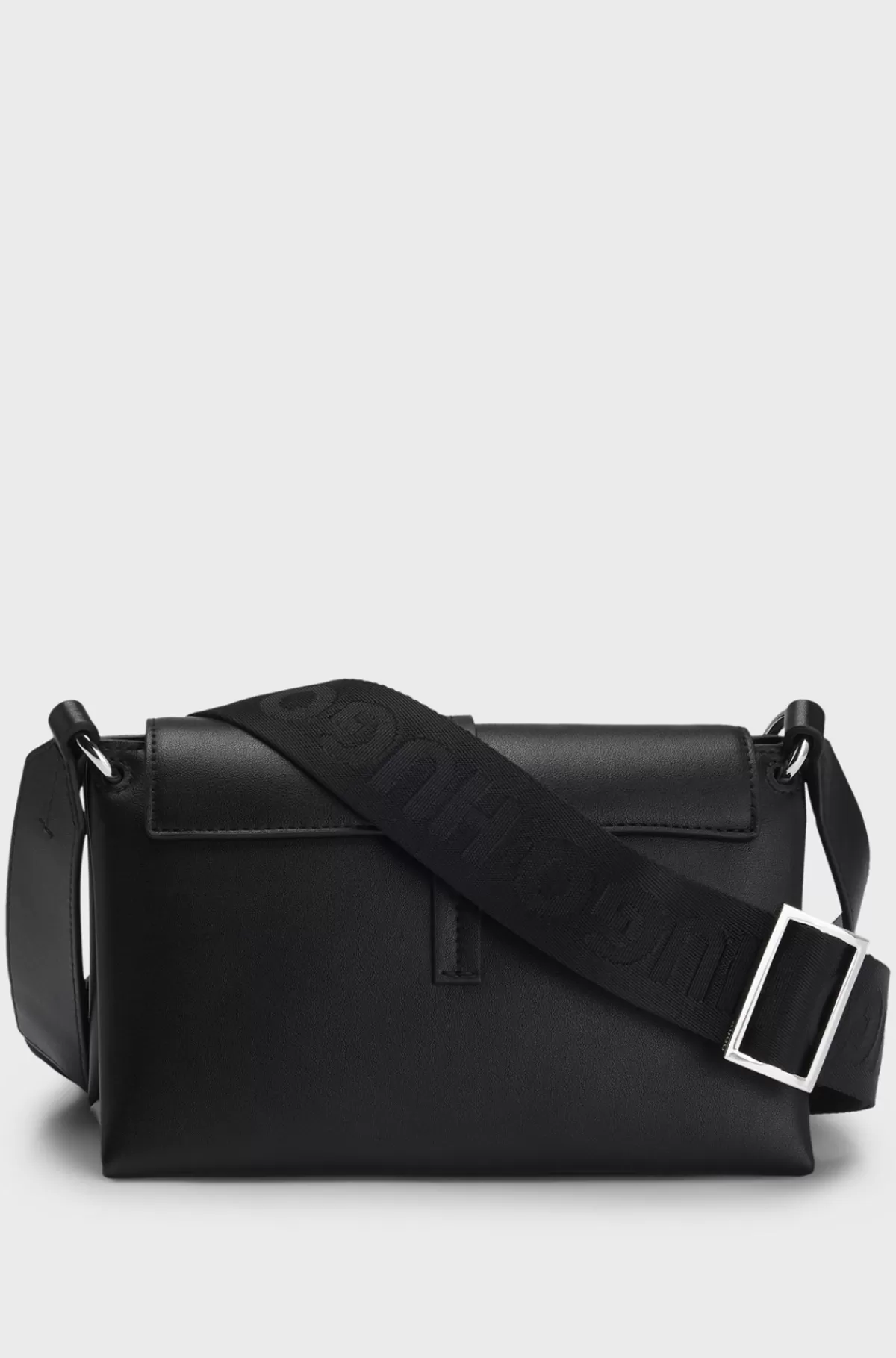 HUGO BOSS Crossbody-taske I Imiteret Læder Med Logodetalje På Lukningen Sort Online