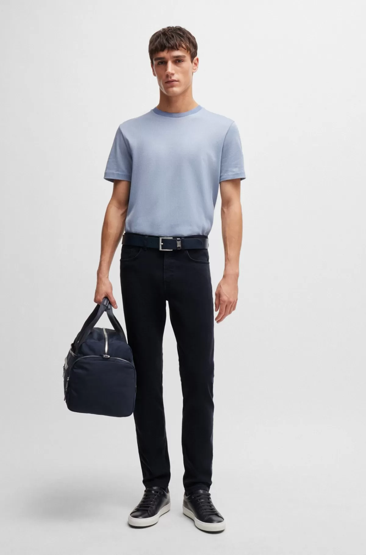 HUGO BOSS Delaware Jeans I Blød Denim Med Stræk Og Slim Fit Mørkeblå Cheap