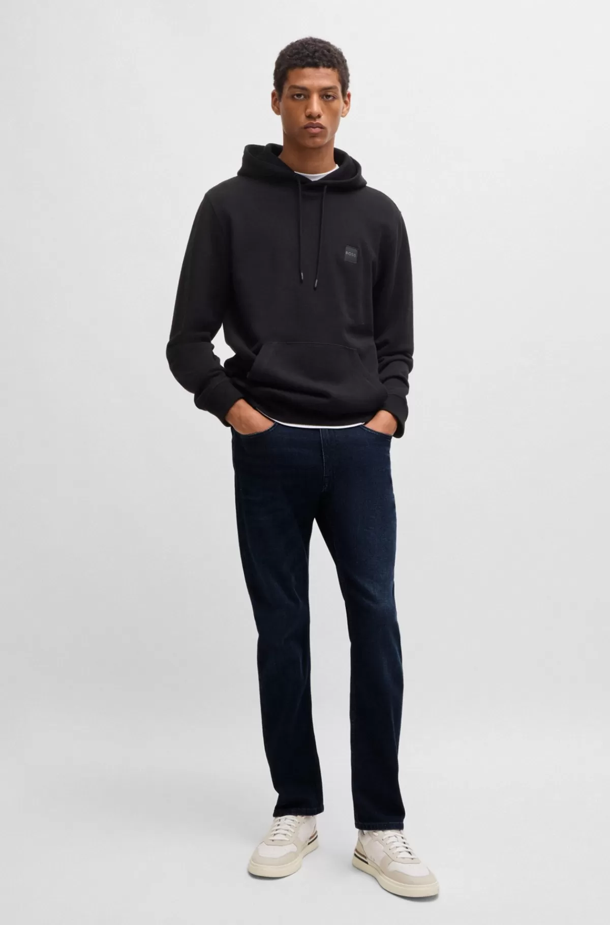 HUGO BOSS Delaware Jeans Med Slim Fit I Behagelig Blå Denim Med Stræk Mørkeblå Store