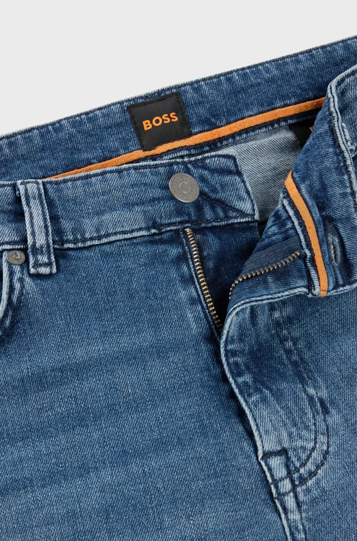 HUGO BOSS Delaware Jeans Med Slim Fit I Behagelig Denim Med Stræk Blå Best Sale