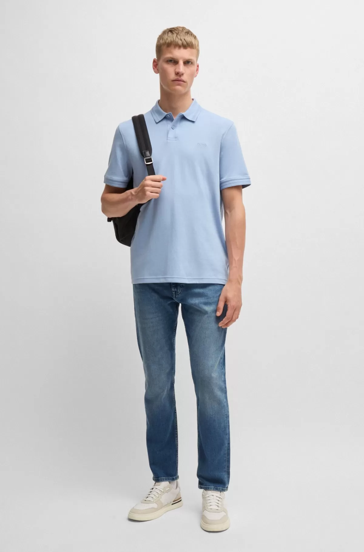 HUGO BOSS Delaware Jeans Med Slim Fit I Behagelig Denim Med Stræk Blå Best Sale