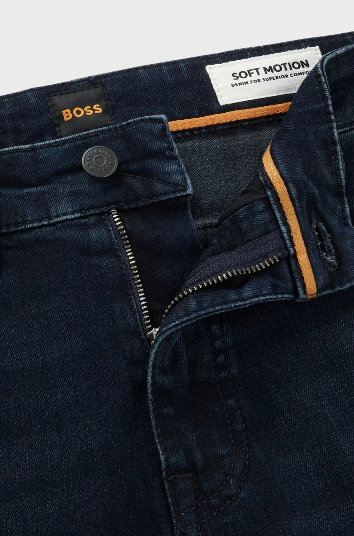HUGO BOSS Delaware Jeans Med Slim Fit I Ekstra Blød Og Lækker Blåsort Denim Mørkeblå Outlet