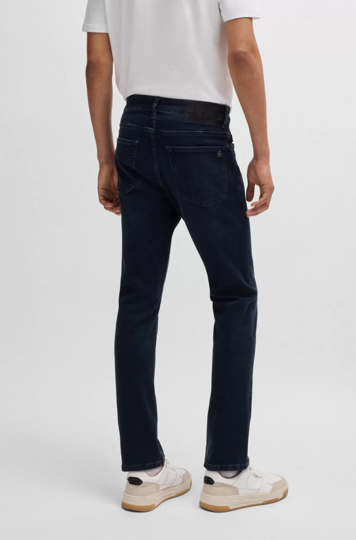 HUGO BOSS Delaware Jeans Med Slim Fit I Ekstra Blød Og Lækker Blåsort Denim Mørkeblå Outlet