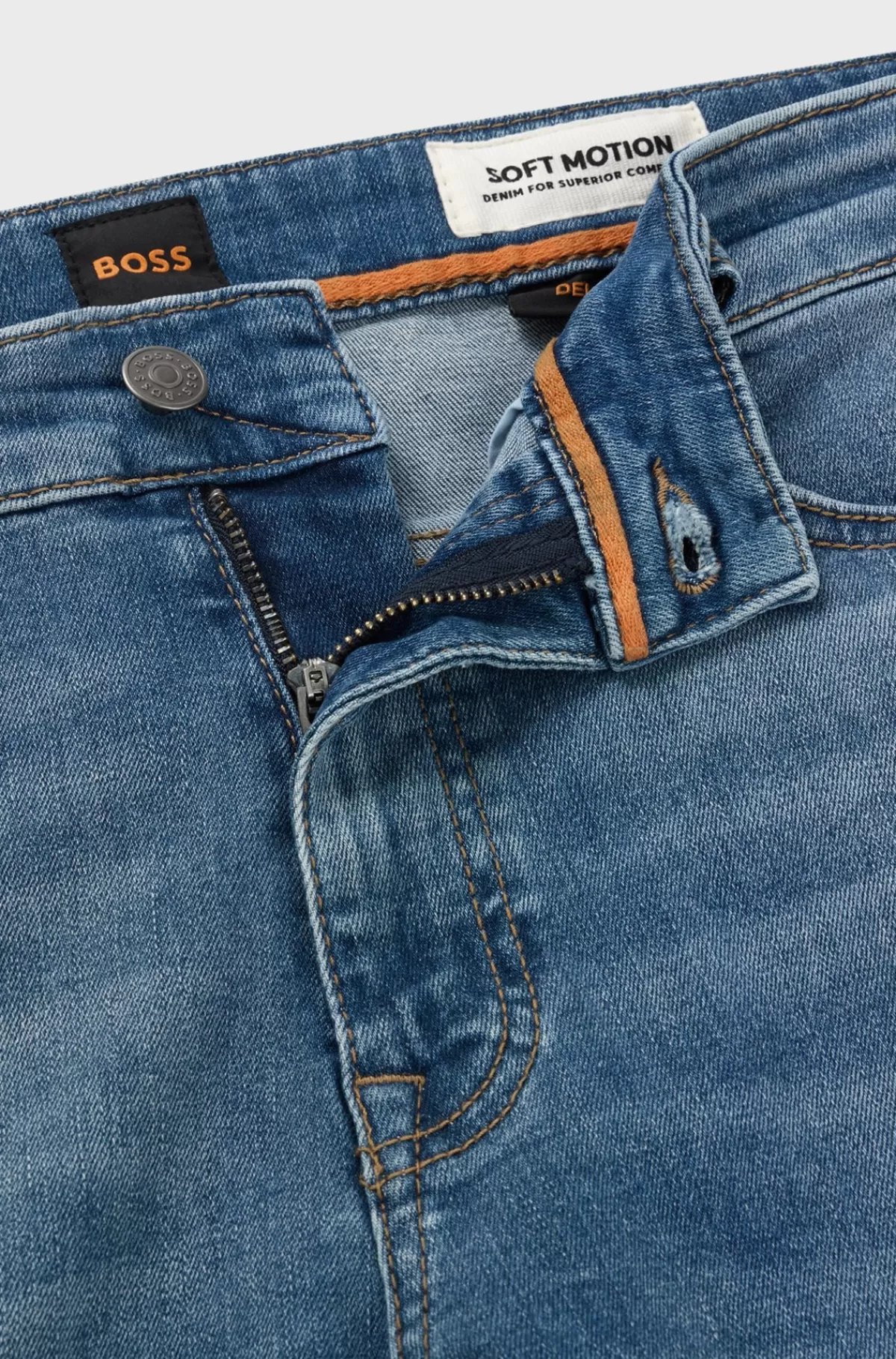 HUGO BOSS Delaware Jeans Med Slim Fit I Ekstra Blød Og Smidig Denim Blå Store