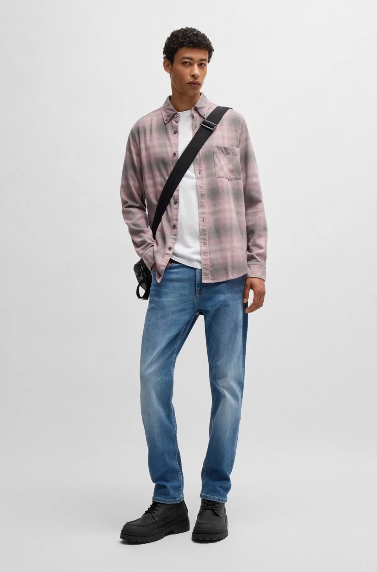 HUGO BOSS Delaware Jeans Med Slim Fit I Ekstra Blød Og Smidig Denim Blå Store