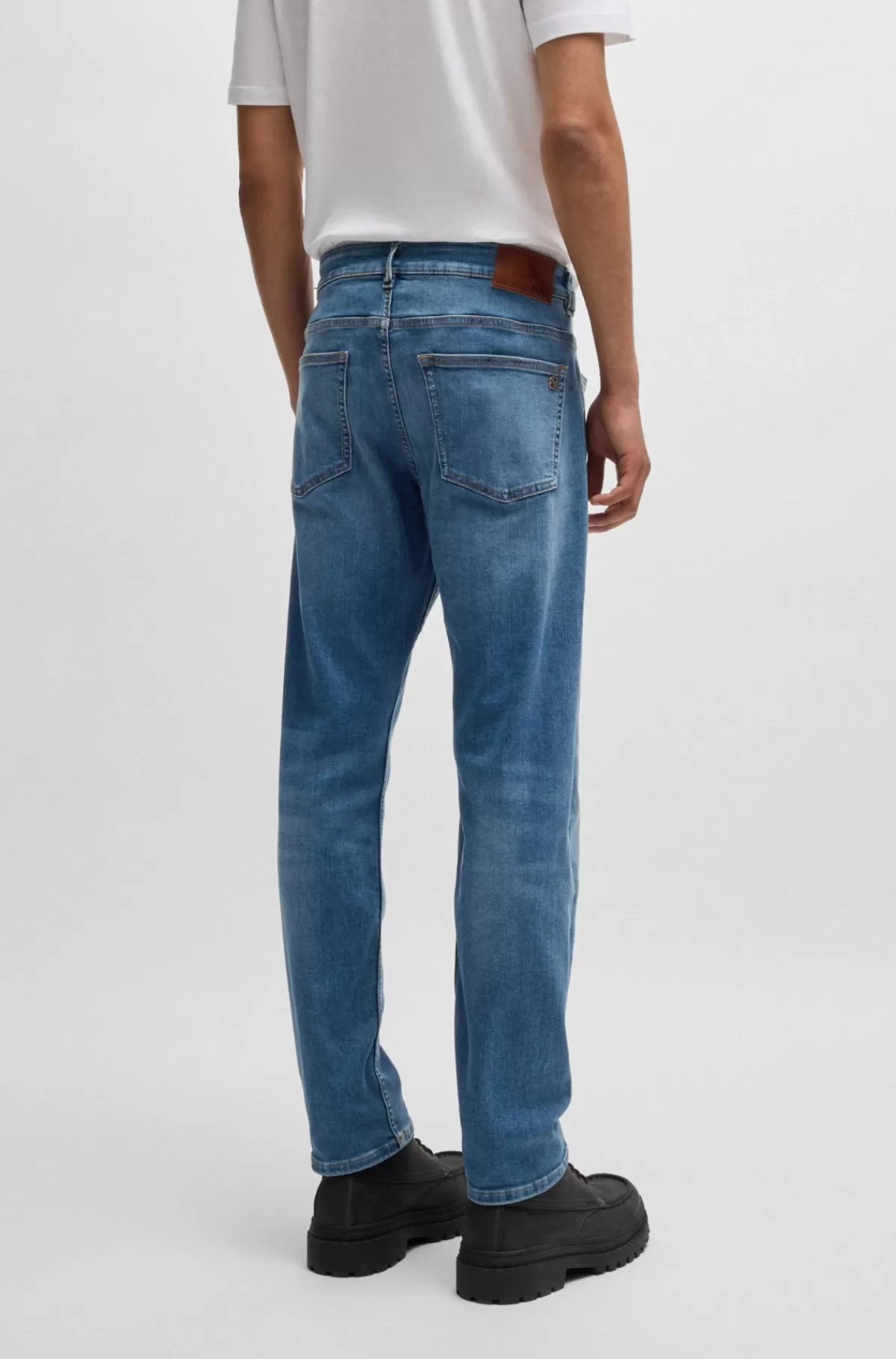 HUGO BOSS Delaware Jeans Med Slim Fit I Ekstra Blød Og Smidig Denim Blå Store
