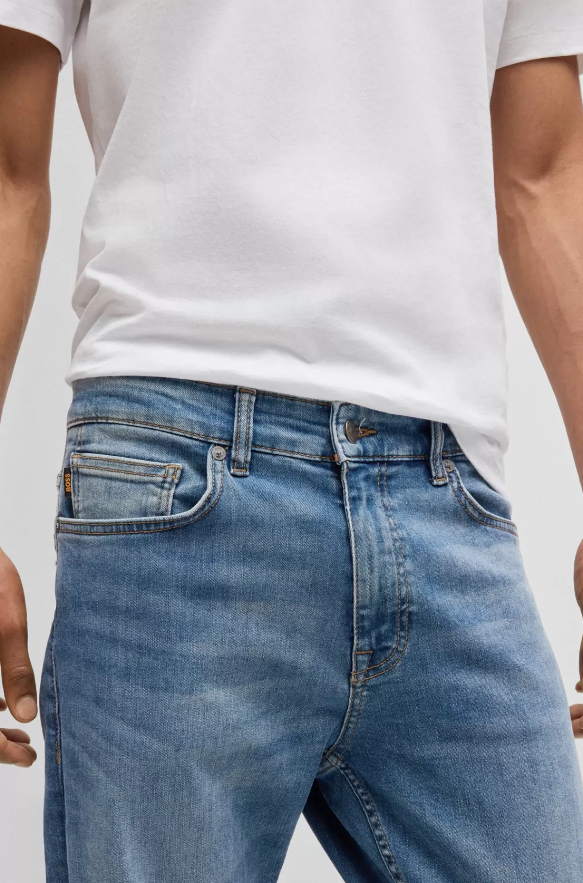 HUGO BOSS Delaware Jeans Med Slim Fit I Ekstra Blød Og Smidig Denim Blå Store