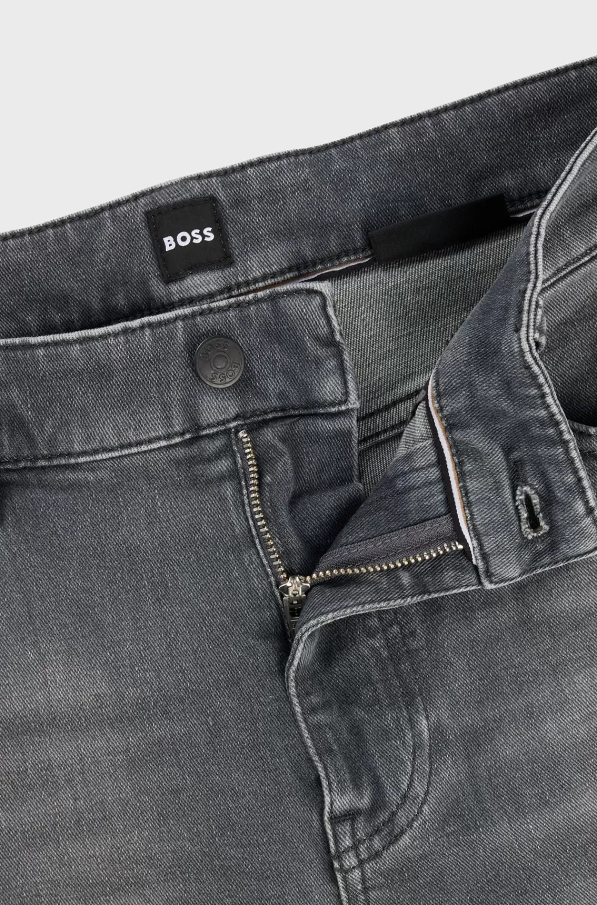 HUGO BOSS Delaware Jeans Med Slim Fit I Denim Med Stræk Grå Discount