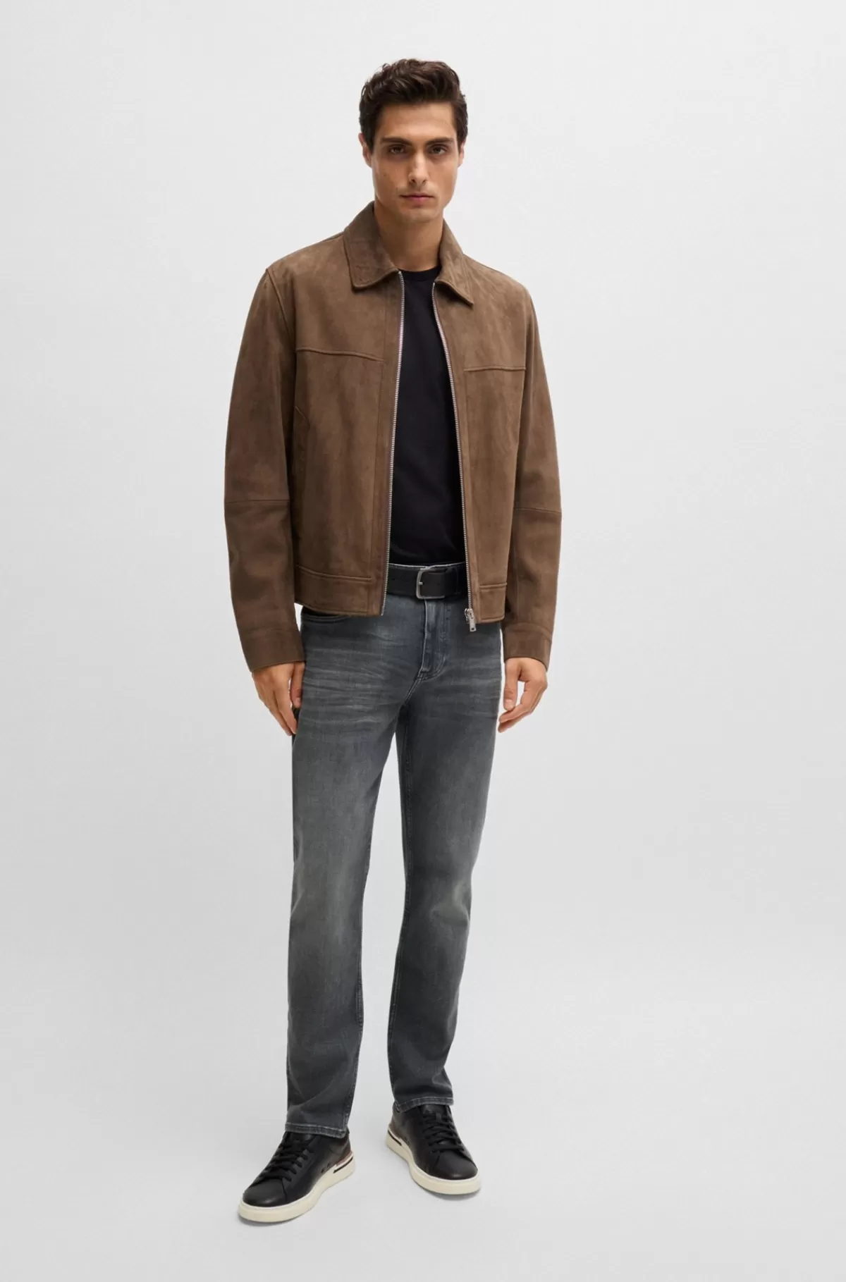 HUGO BOSS Delaware Jeans Med Slim Fit I Denim Med Stræk Grå Discount