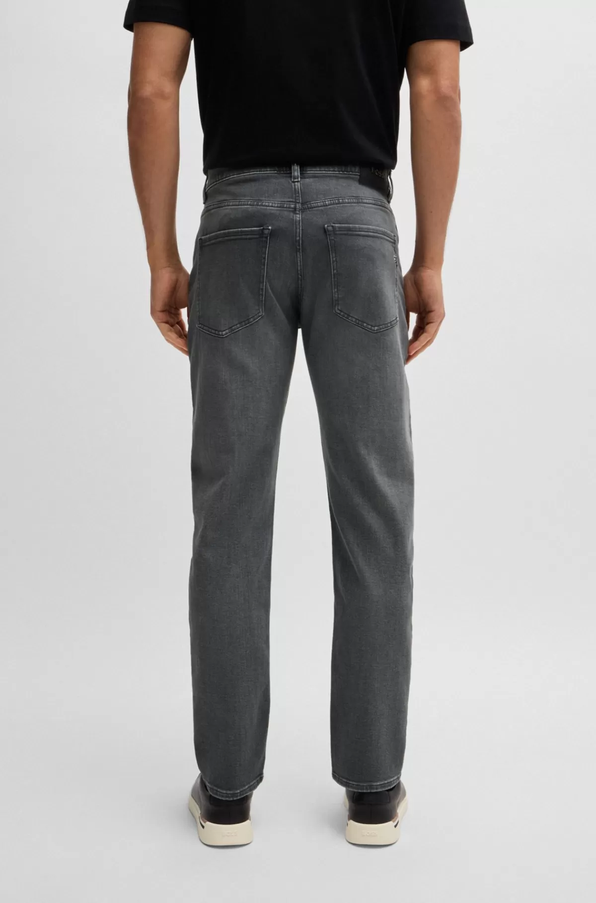HUGO BOSS Delaware Jeans Med Slim Fit I Denim Med Stræk Grå Discount