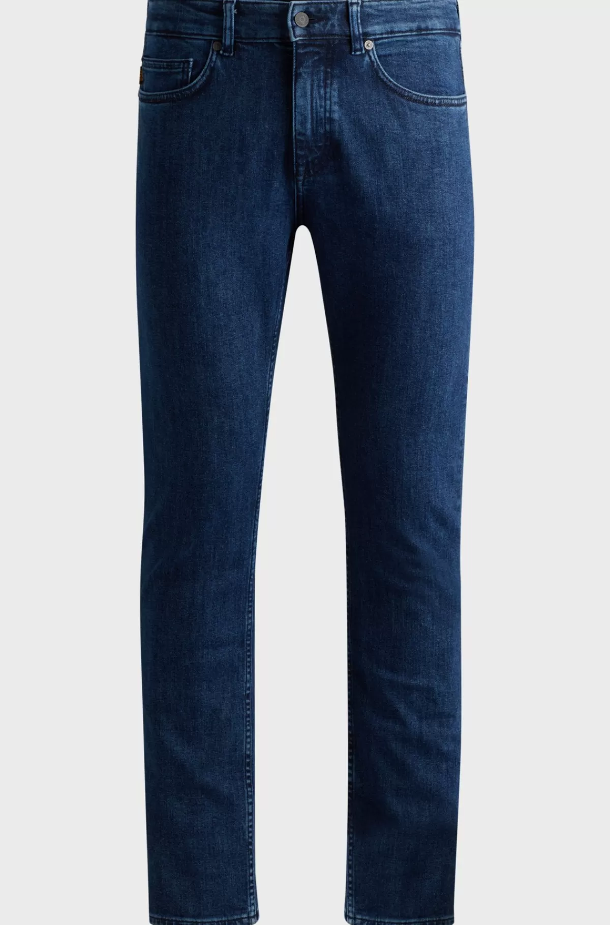 HUGO BOSS Delaware Jeans Med Slim Fit I Denim Med Behageligt Stræk Mørkeblå Sale