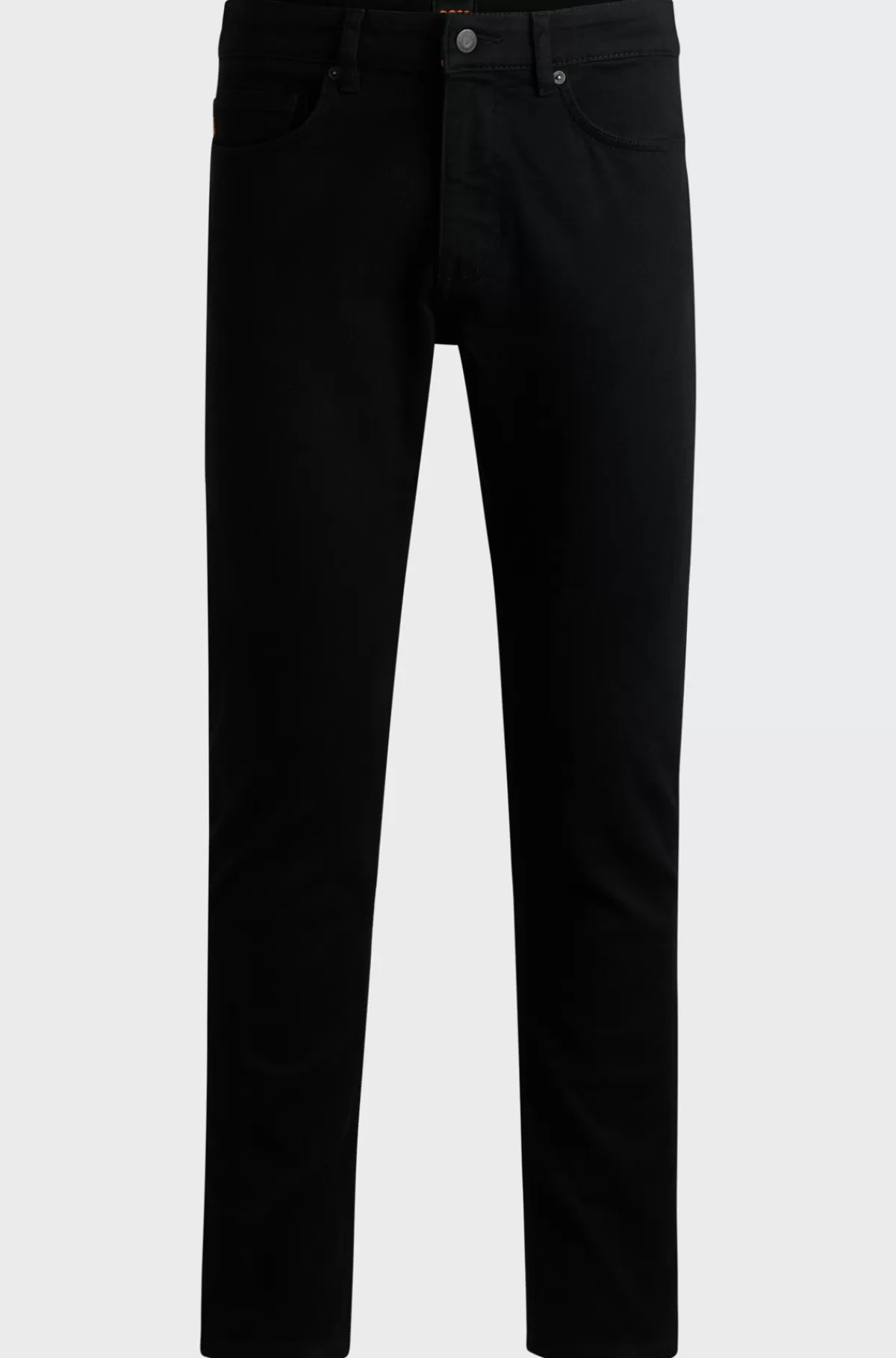 HUGO BOSS Delaware Jeans Med Slim Fit I Denim Med Behageligt Stræk Sort Sale