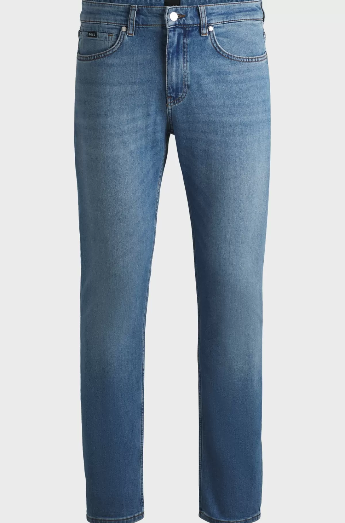 HUGO BOSS Delaware Slim Fit Jeans I Behagelig Denim Med Stræk Blå Flash Sale