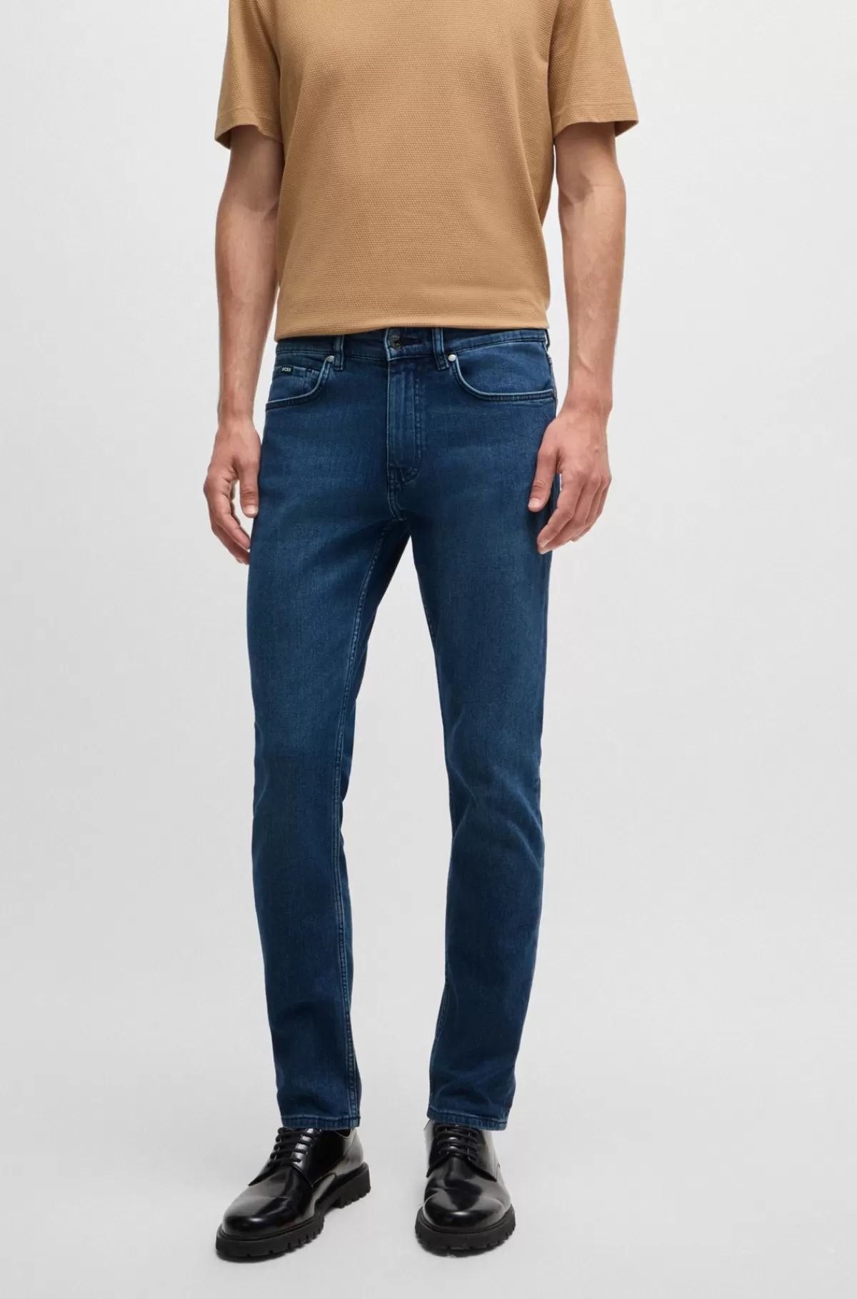 HUGO BOSS Delaware Slim Fit Jeans I Behagelig Denim Med Stræk I Pure-blue Blå Store