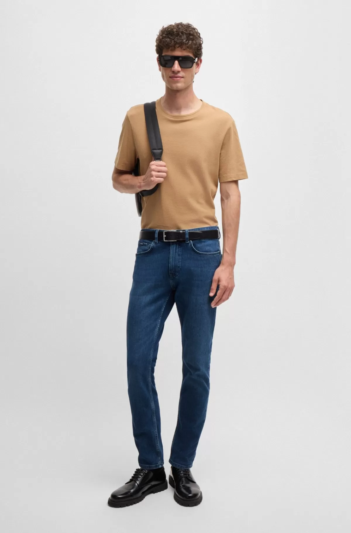 HUGO BOSS Delaware Slim Fit Jeans I Behagelig Denim Med Stræk I Pure-blue Blå Store