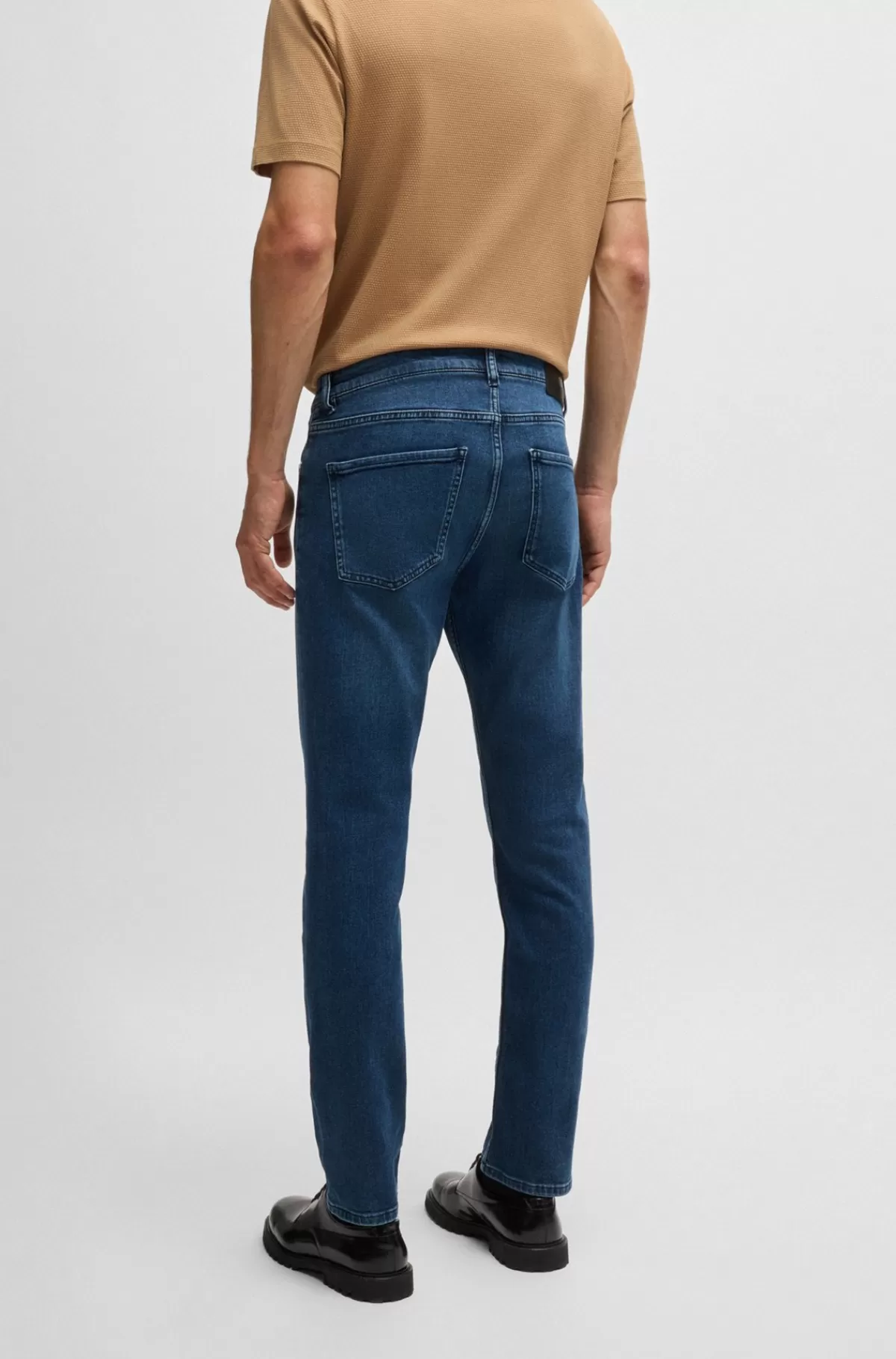HUGO BOSS Delaware Slim Fit Jeans I Behagelig Denim Med Stræk I Pure-blue Blå Store