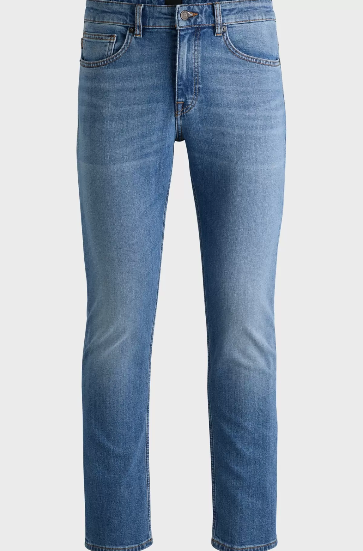 HUGO BOSS Delaware Slim Fit Jeans I Blå Behagelig Denim Med Stræk Turkis Clearance
