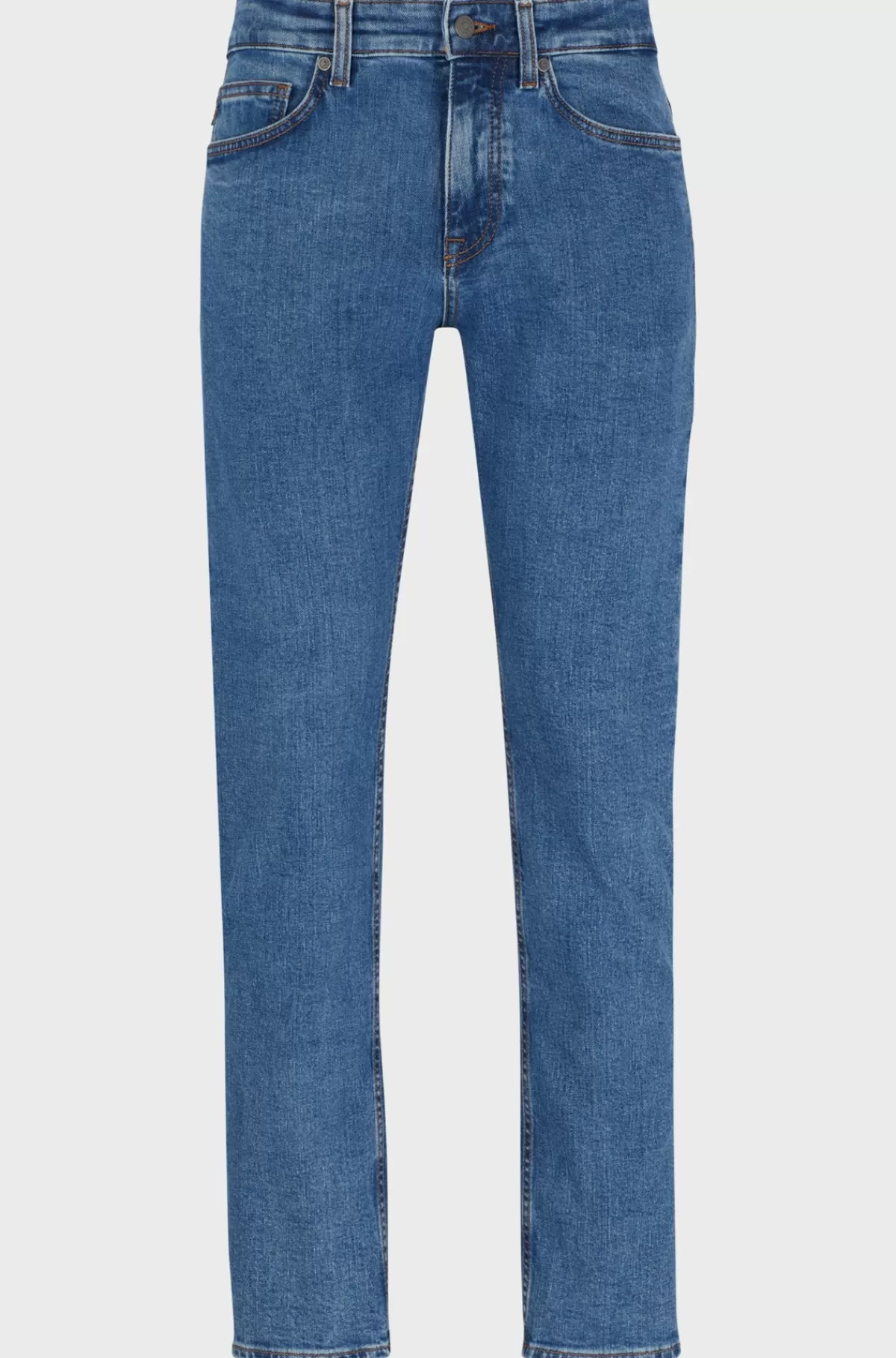 HUGO BOSS Delaware Slim Fit Jeans I Behagelig Denim Med Stræk Blå Clearance
