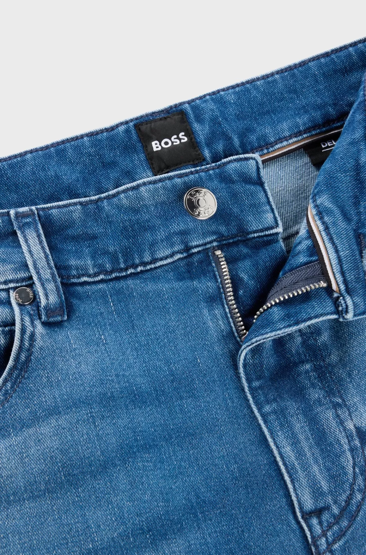 HUGO BOSS Delaware Slim Fit Jeans I Denim, Der Føles Som Kashmiruld Blå Cheap
