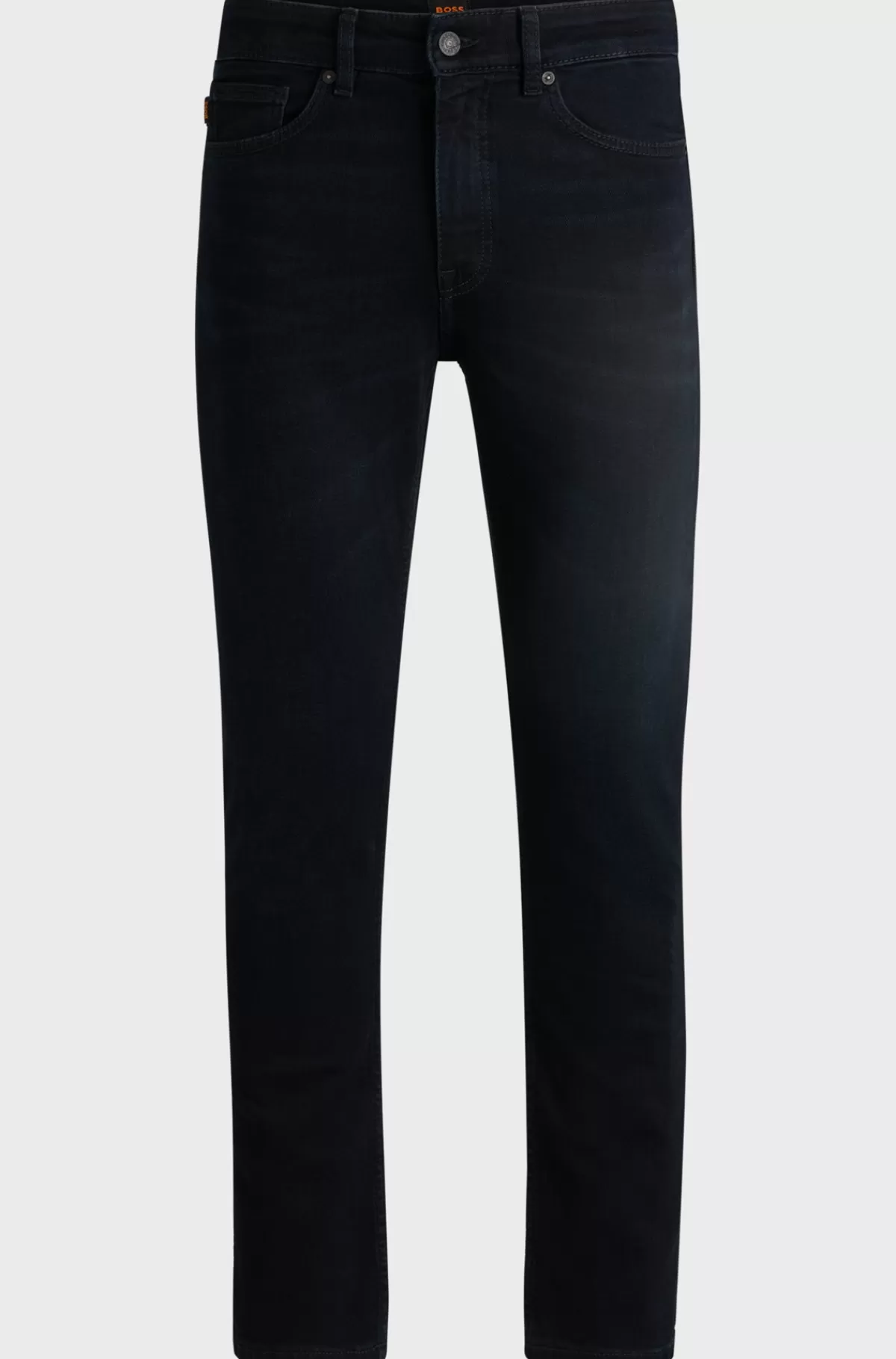 HUGO BOSS Delaware Slim Fit Jeans I Blåsort Denim Med Behageligt Stræk Mørkeblå Outlet