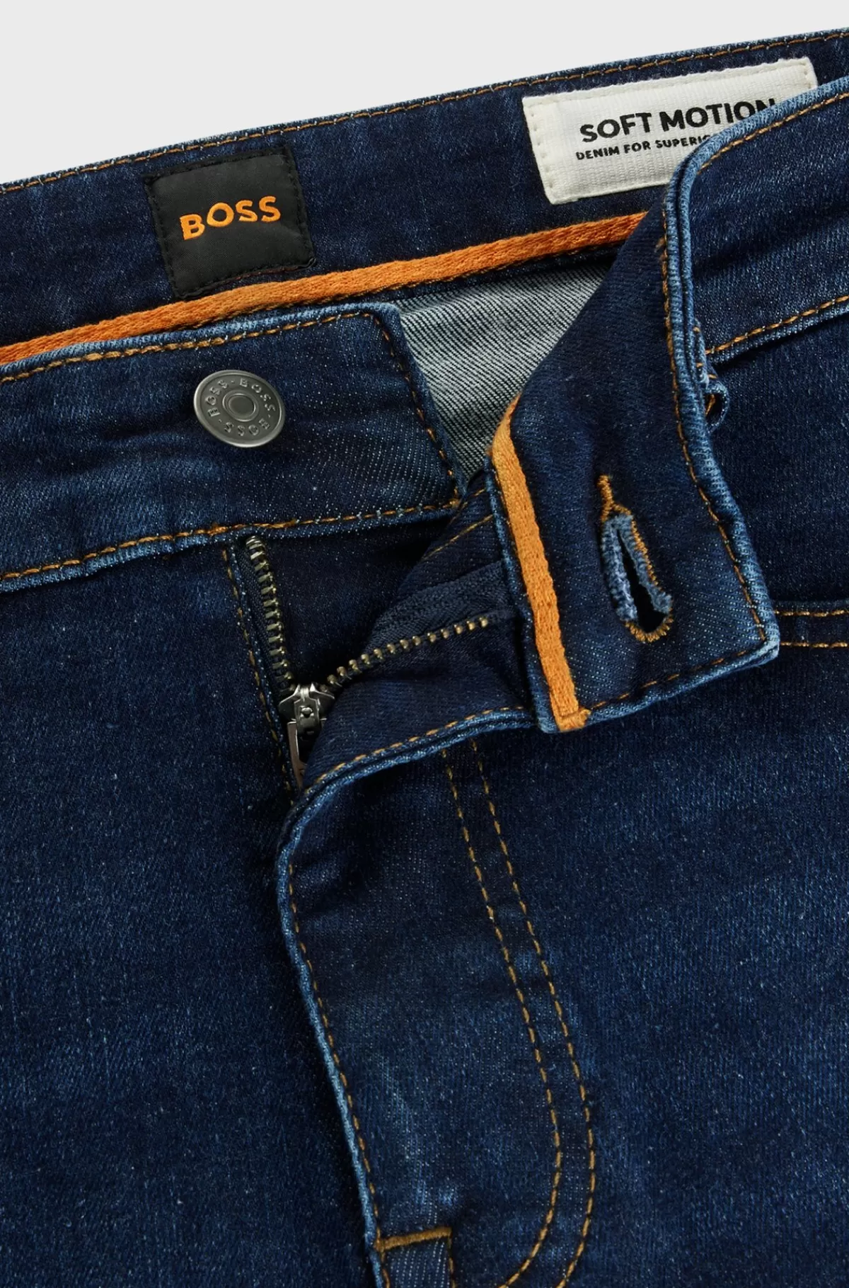 HUGO BOSS Delaware Slim Fit Jeans I Denim Med Slub-struktur Og Ekstra Stræk Blå New