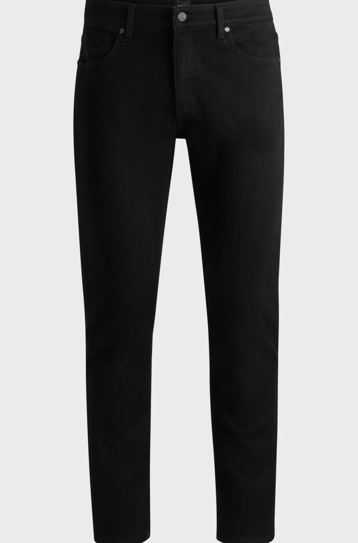 HUGO BOSS Delaware Slim Fit Jeans I Dyb Italiensk Denim Sort Shop