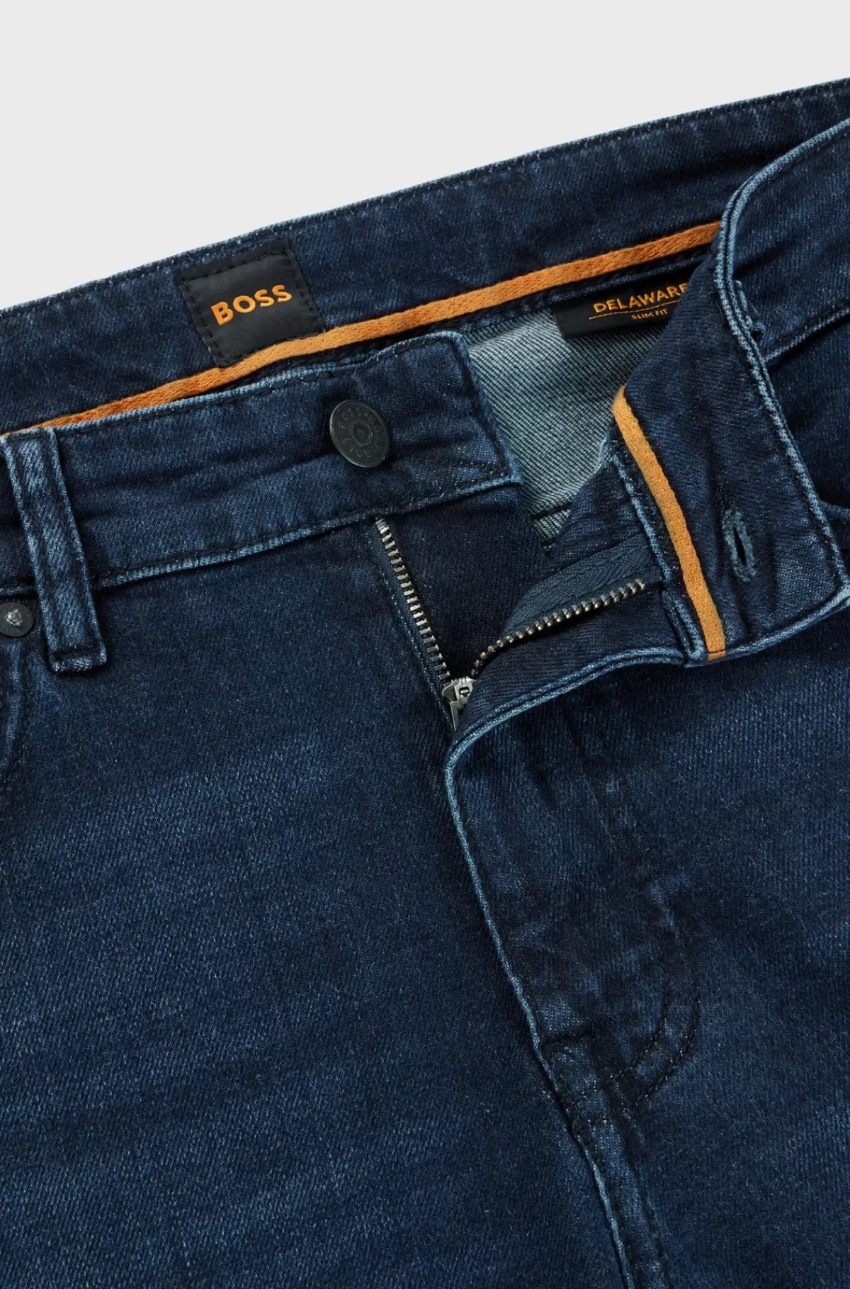 HUGO BOSS Delaware Slim Fit Jeans I Denim Med Behageligt Stræk Mørkeblå Store