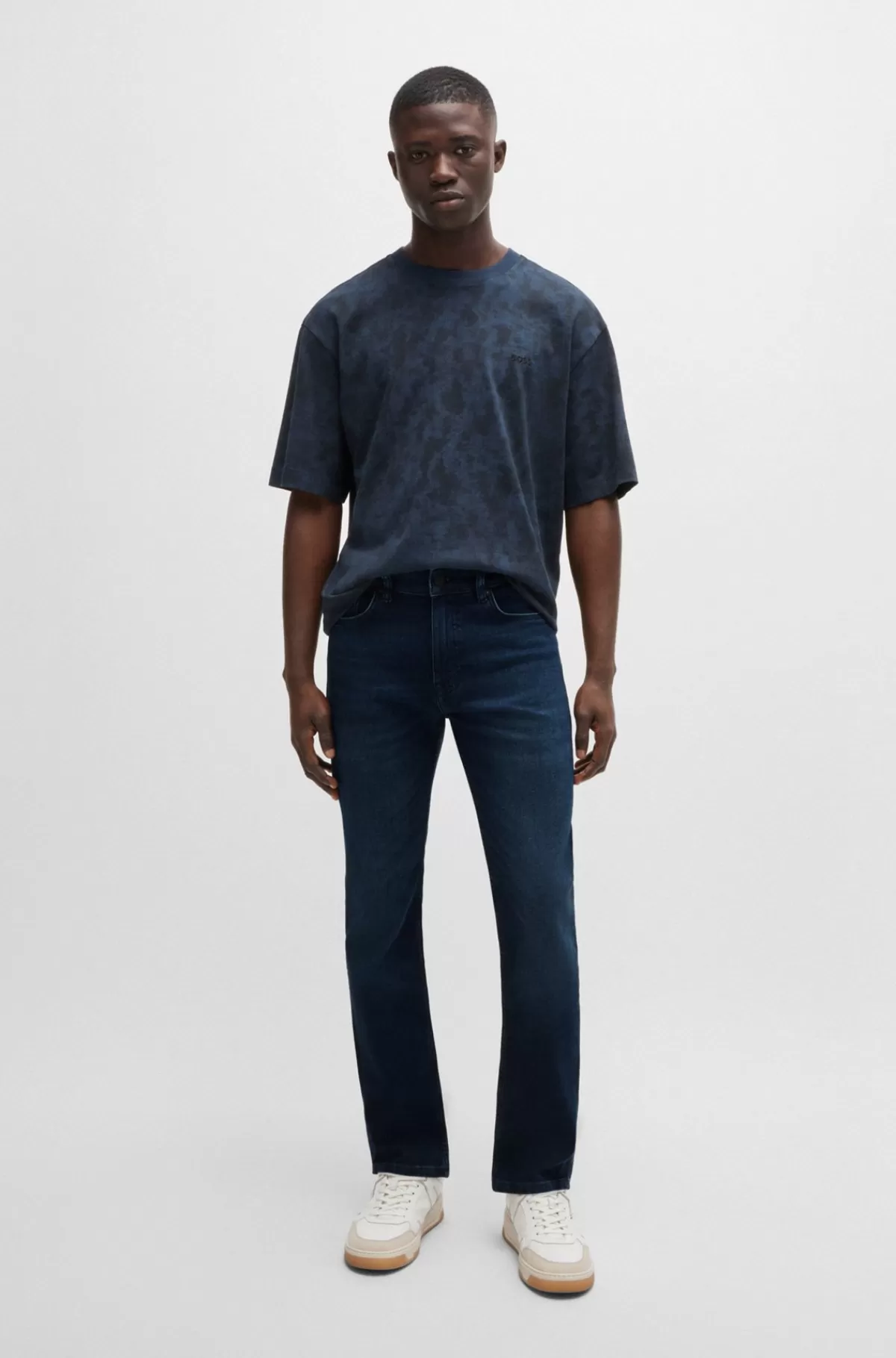 HUGO BOSS Delaware Slim Fit Jeans I Denim Med Behageligt Stræk Mørkeblå Store