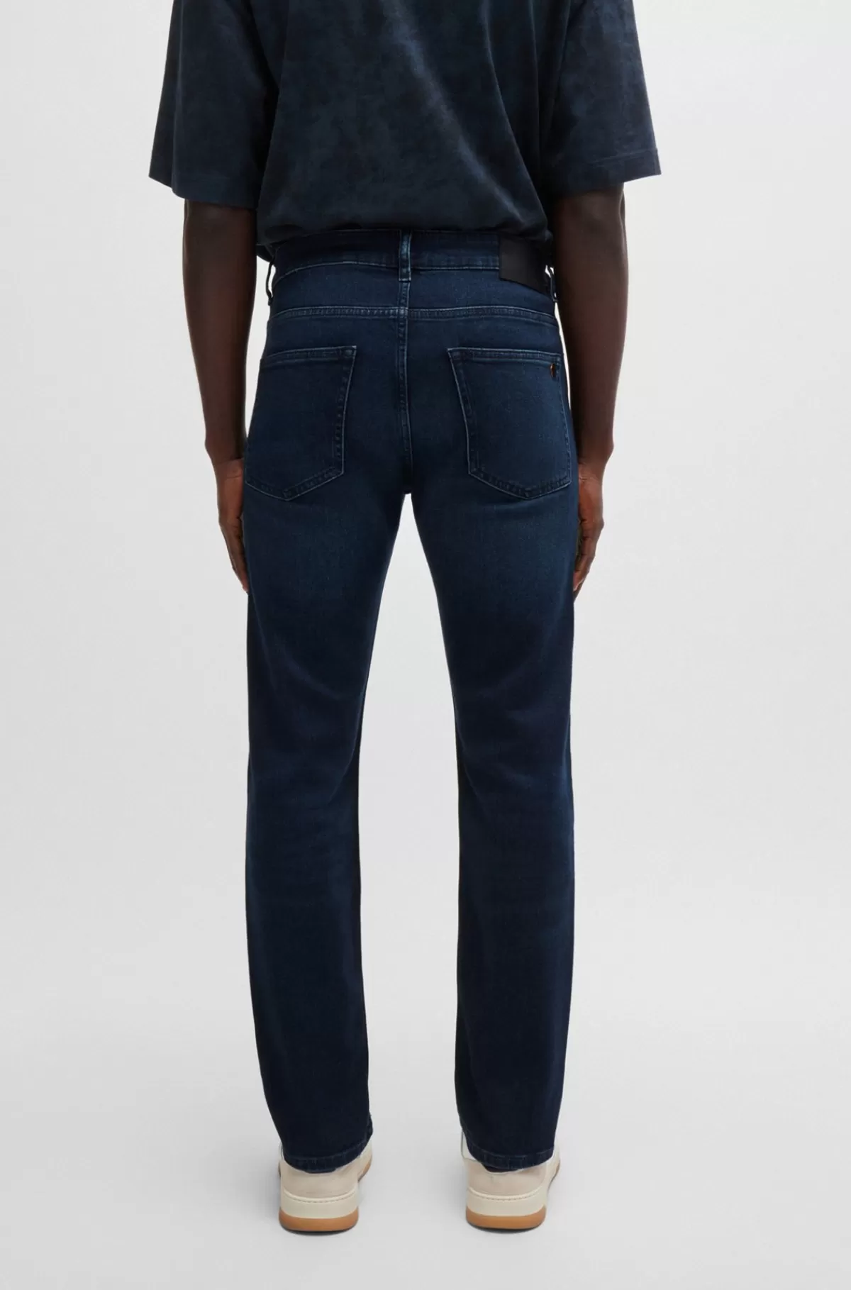 HUGO BOSS Delaware Slim Fit Jeans I Denim Med Behageligt Stræk Mørkeblå Store