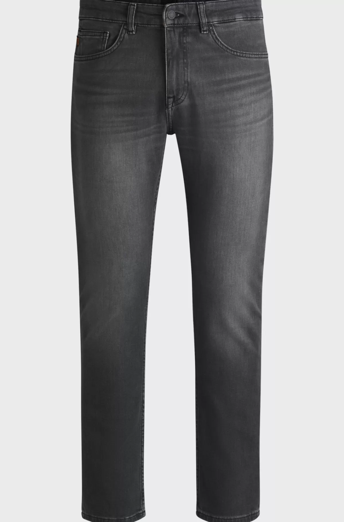 HUGO BOSS Delaware Slim Fit Jeans I Sort Denim Med Behageligt Stærk Grå Fashion