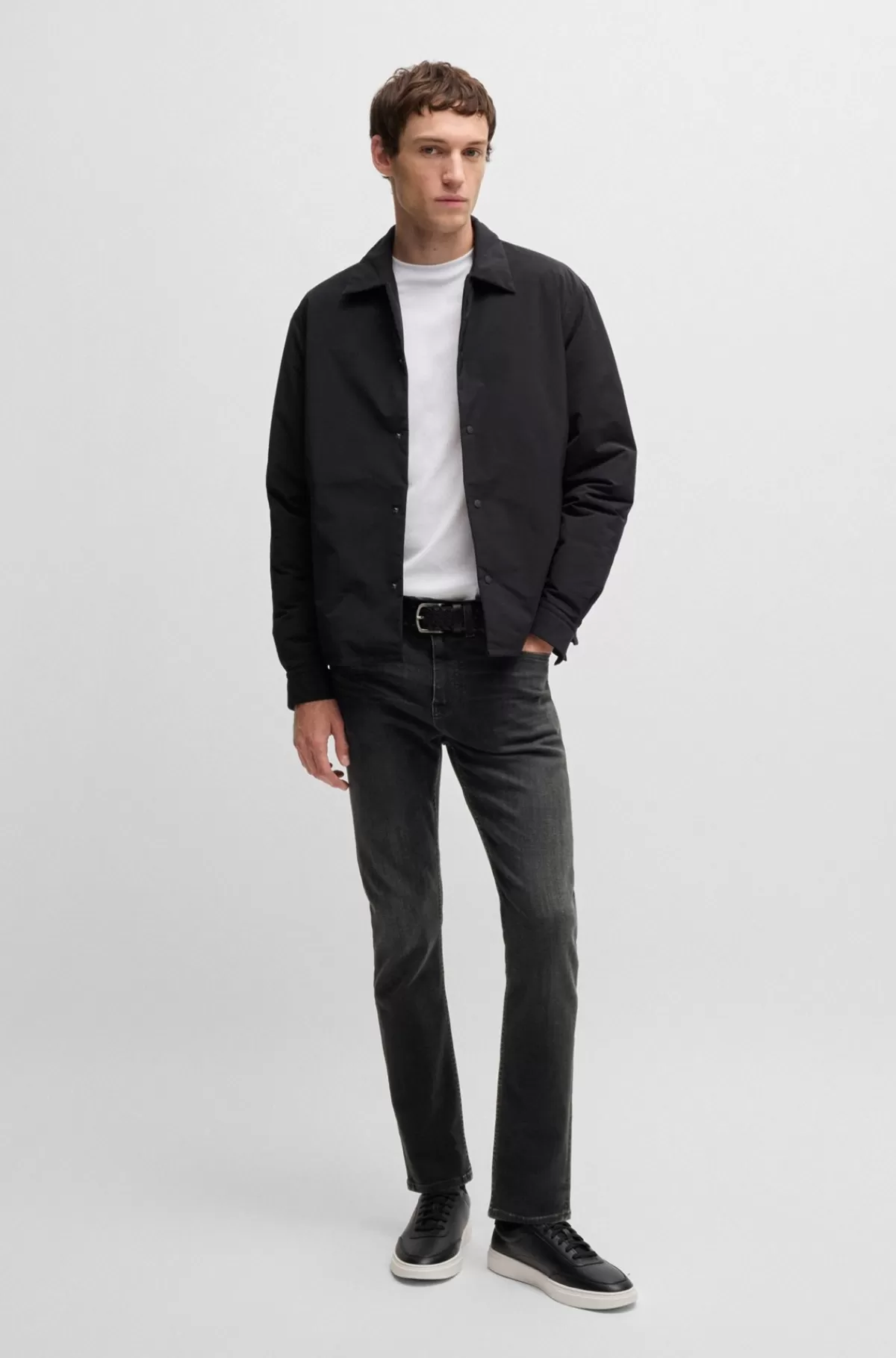 HUGO BOSS Delaware-jeans Med Slim Fit I Ekstra Blød Denim Sort Outlet