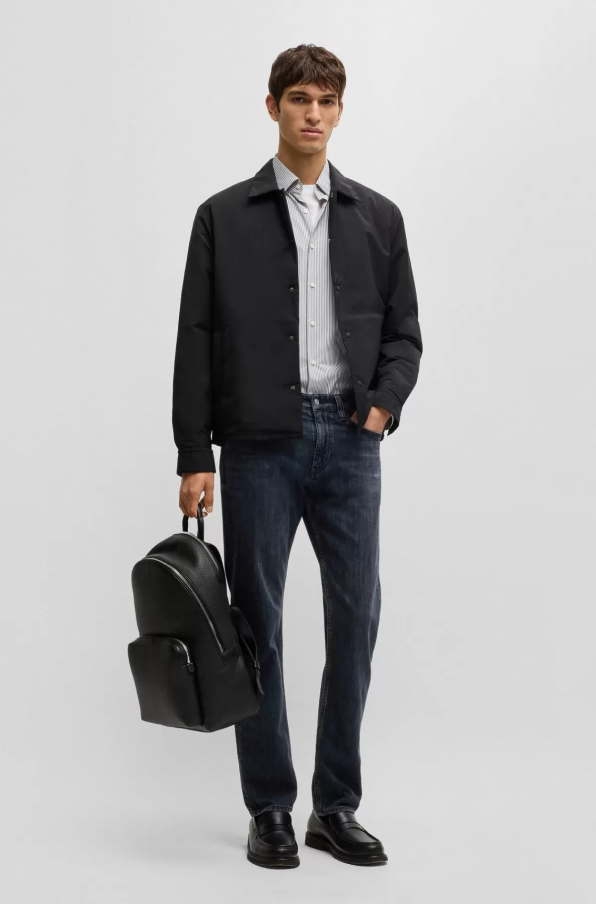 HUGO BOSS Delaware-jeans Med Slim Fit I Denim Med Stræk Mørkeblå Clearance