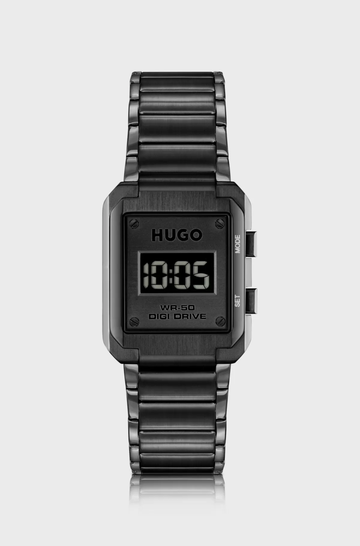HUGO BOSS Digitalt Armbåndsur Med Kæderem Og Urskive Sort Flash Sale