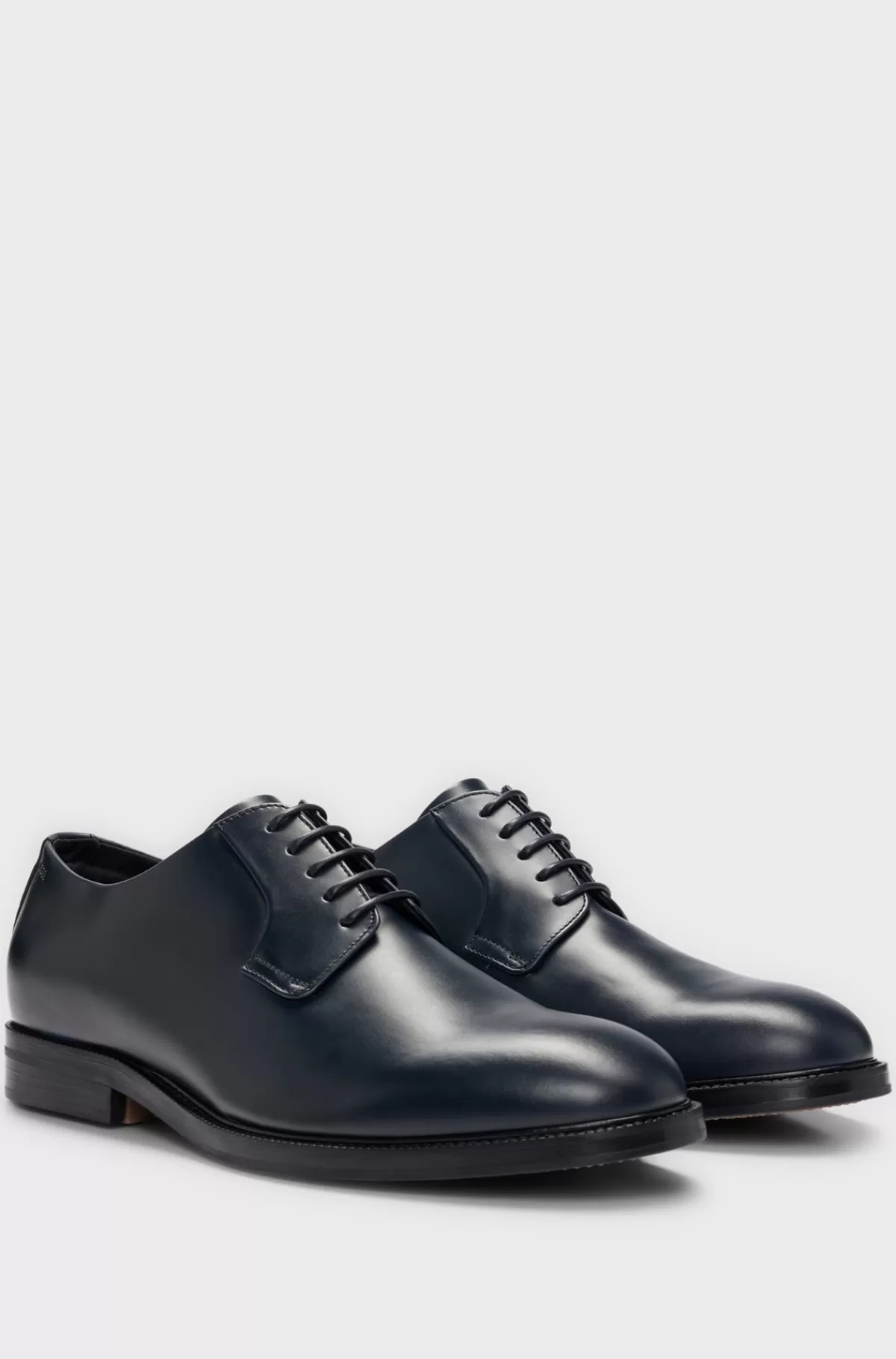 HUGO BOSS Dressletic Derbysko I Læder Mørkeblå New