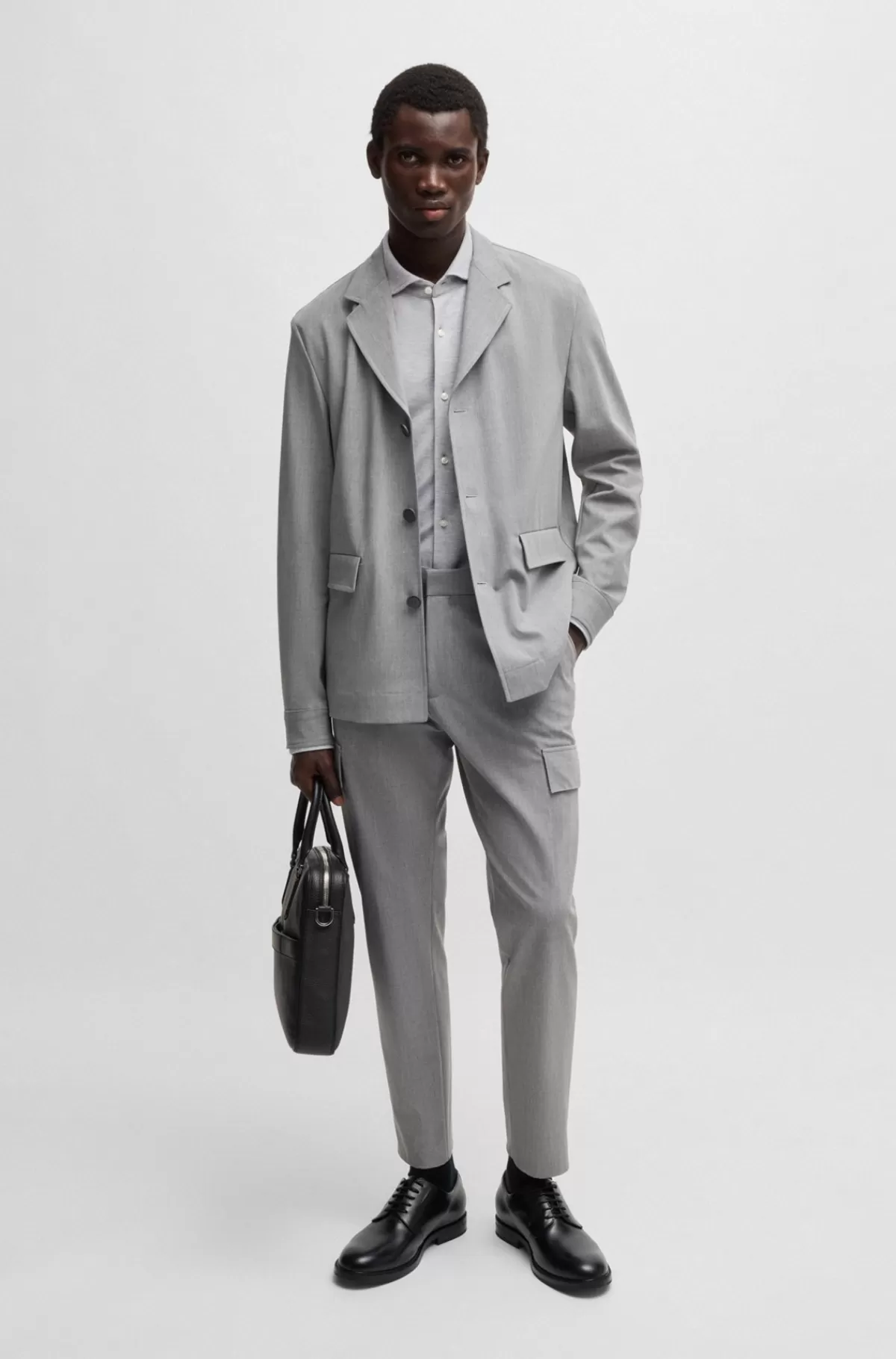 HUGO BOSS Dressletic Derbysko I Læder Sort Fashion